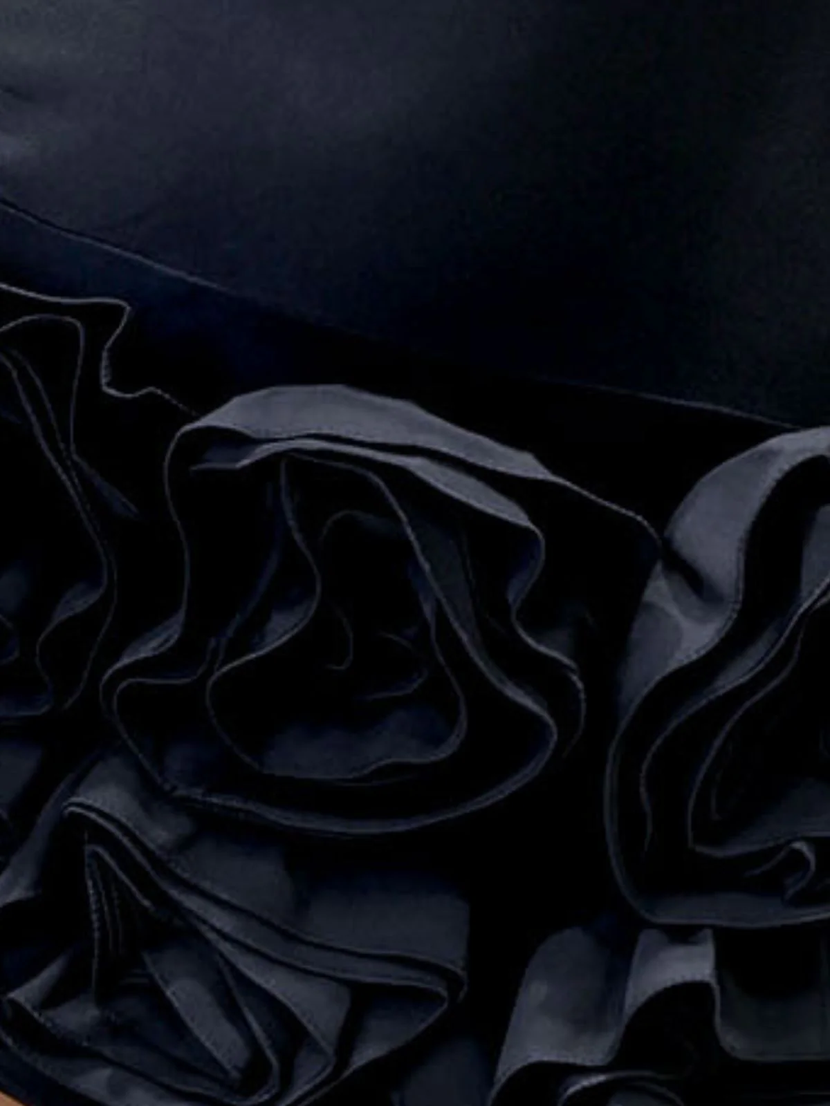 Odette Black Polyester Solid Dress For Women - Image 5