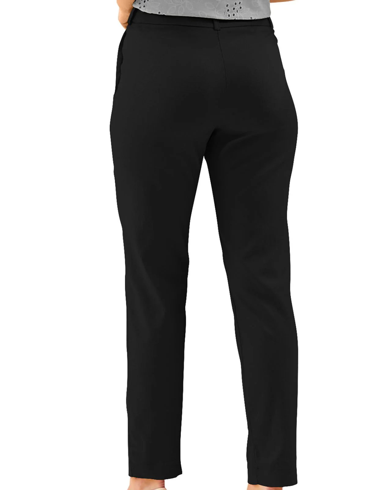 Odette Black Polyester Trouser For Women - Image 4