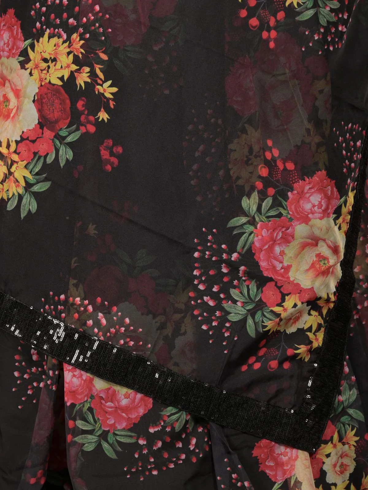 Odette Black Printed Semi Stitched Lehenga with Unstitched Blouse And Dupatta For Women - Image 5
