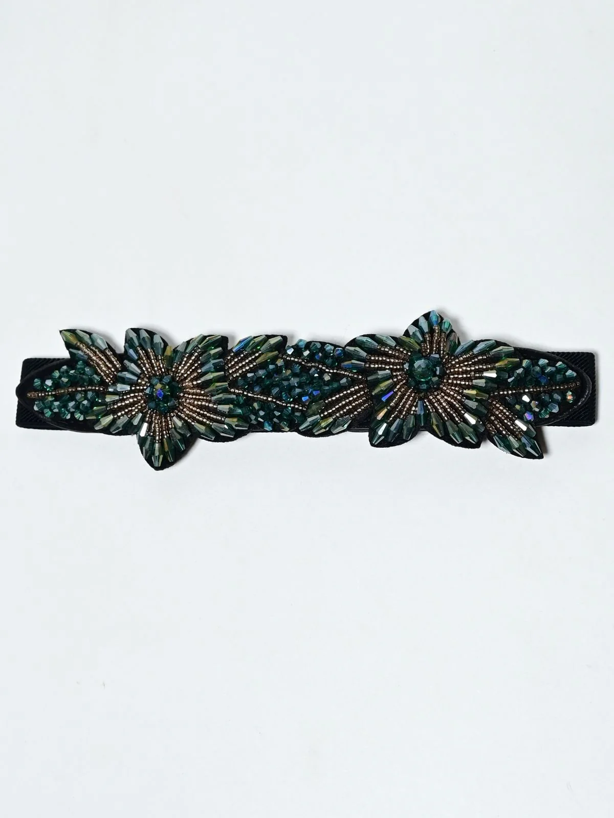Odette Black PU Embellished Belt For Women - Image 2