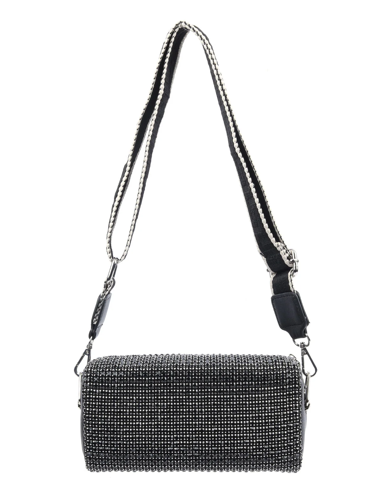 Odette Black PU Embellished Clutch For Women - Image 5