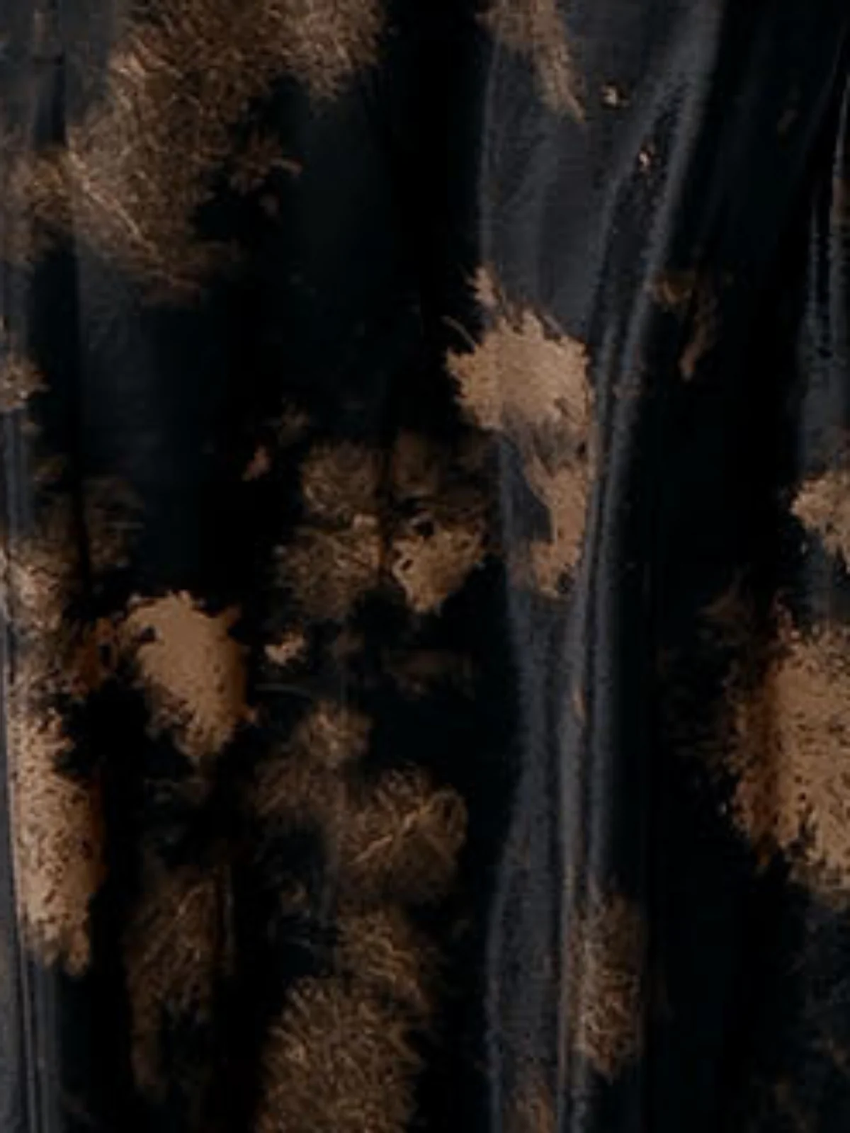 Odette Black Satin Printed Skirt For Women - Image 6