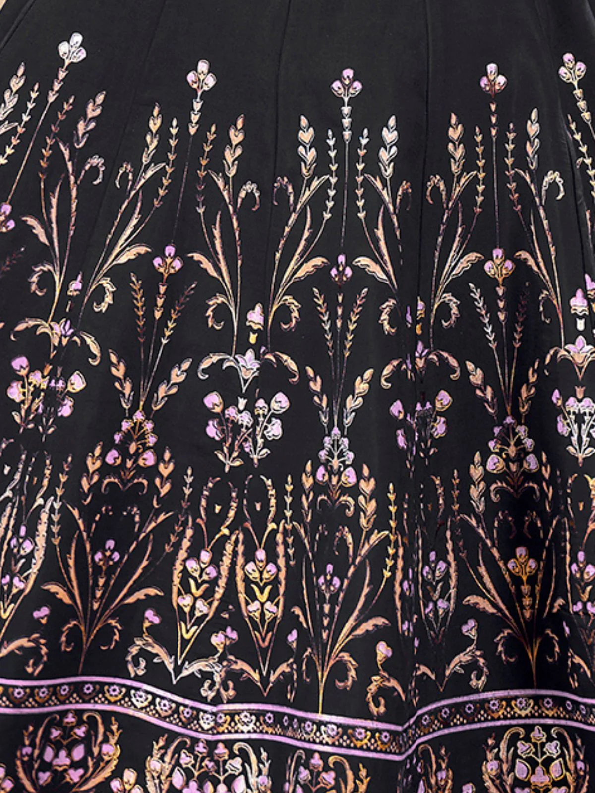 Odette Black Silk Blend Printed Stitched Kurta Set For Women - Image 5