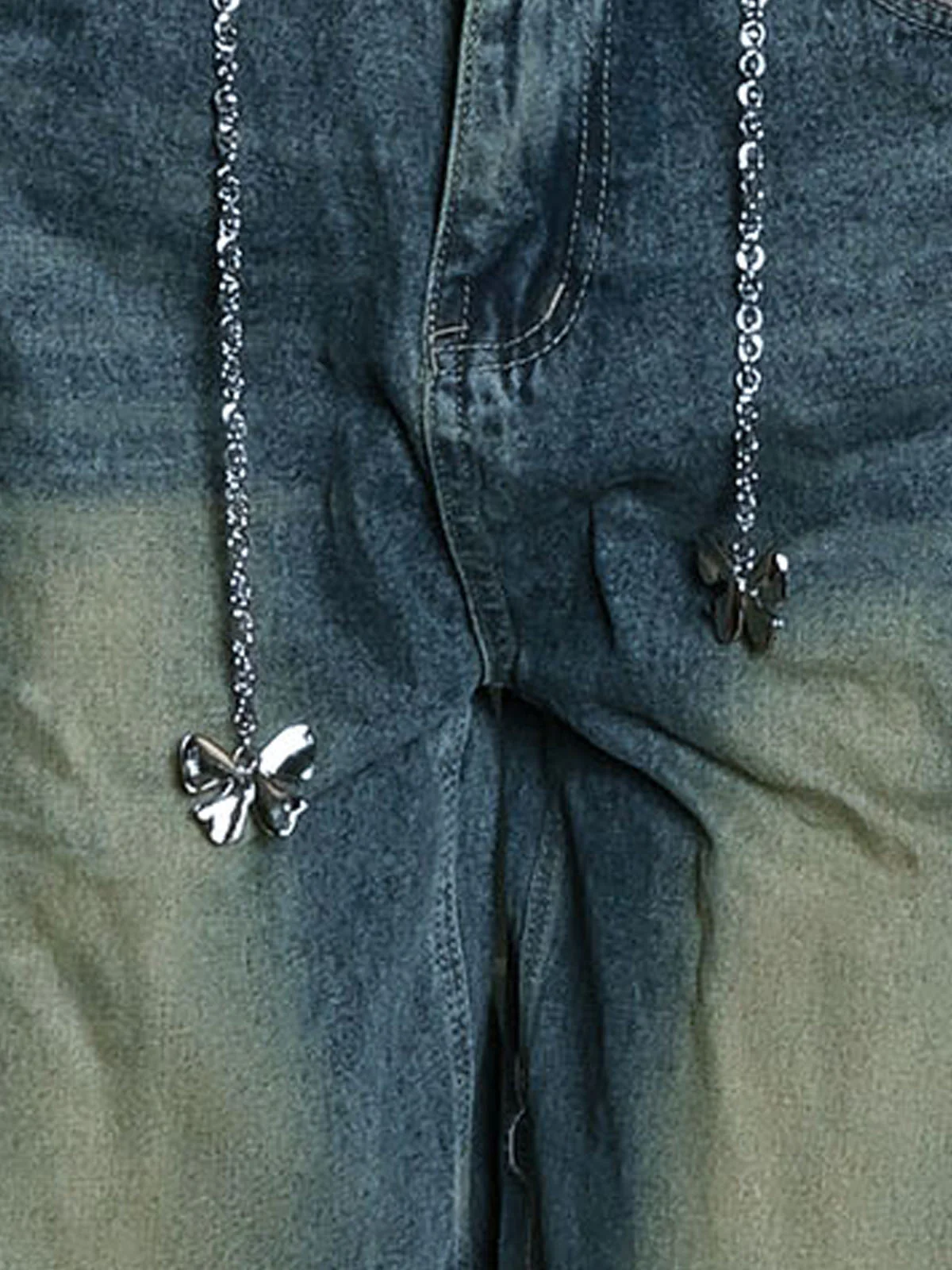 Odette Blue Denim Ombre Denim Jeans For Women - Image 5