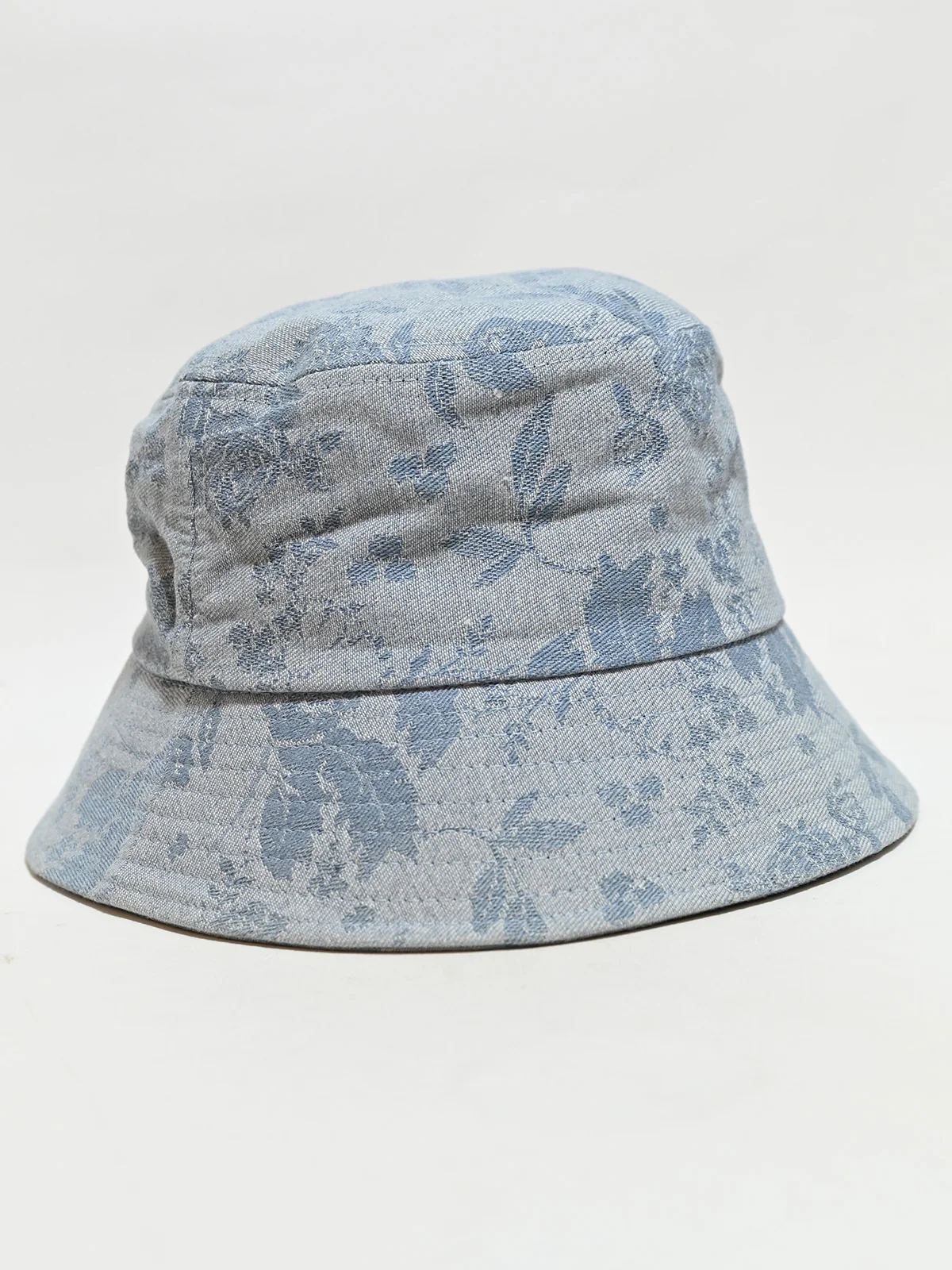 Odette Blue Denim Self Design Hat Women - Image 3
