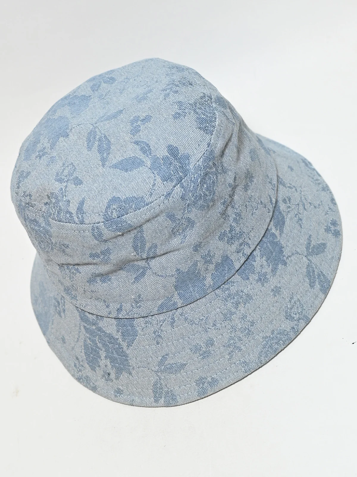 Odette Blue Denim Self Design Hat Women - Image 4
