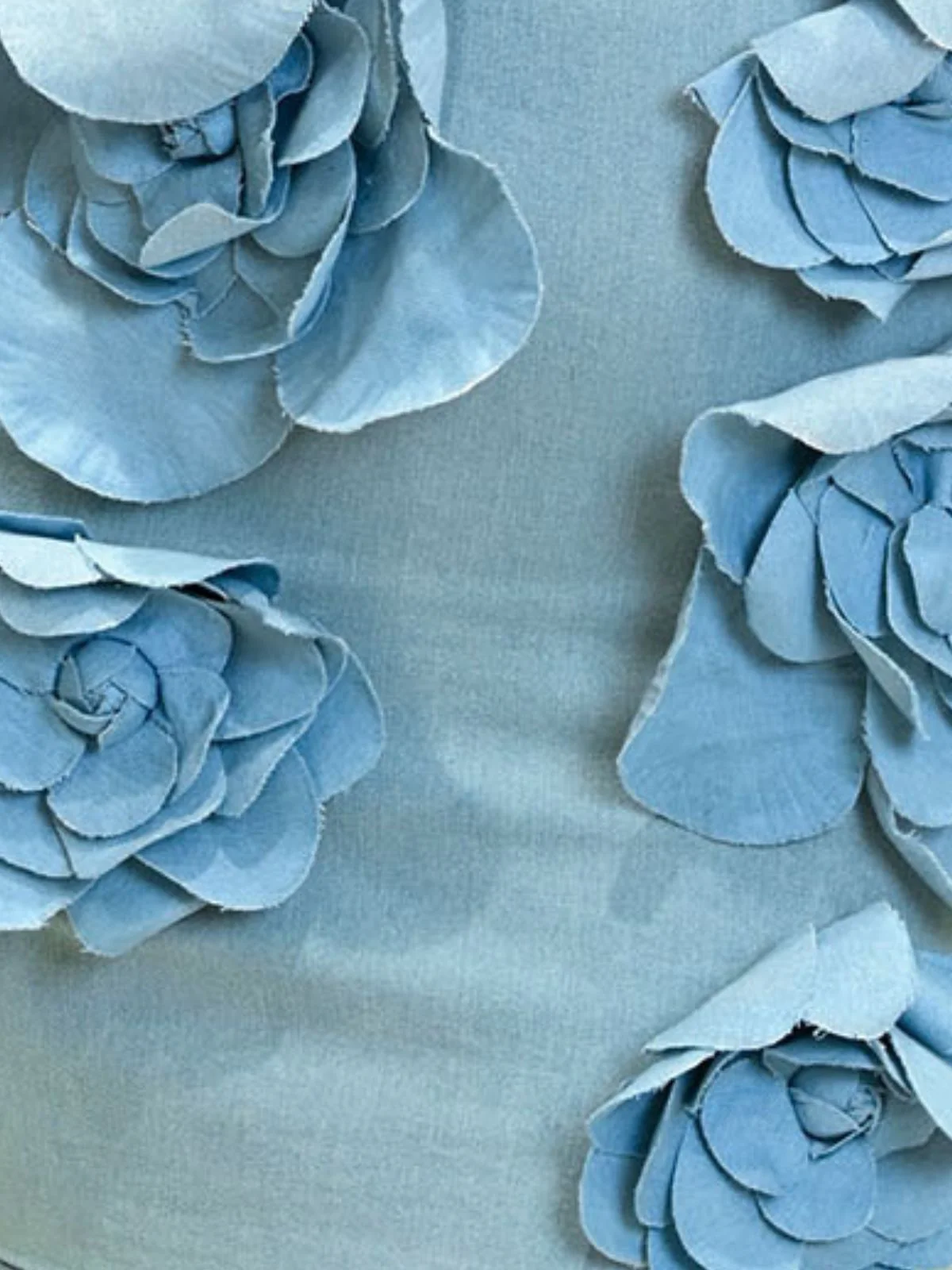 Odette Blue Denim Solid Dress For Women - Image 5