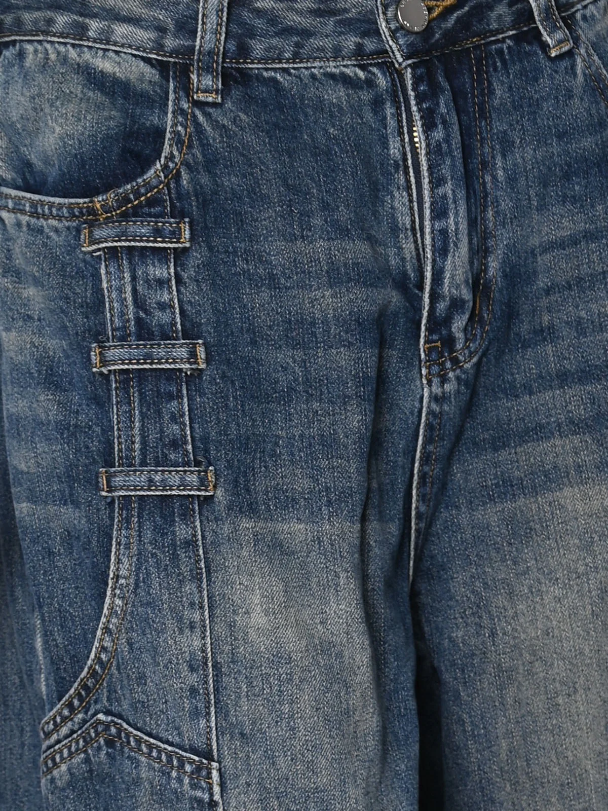 Odette Blue Denim Solid Jeans For Women - Image 4