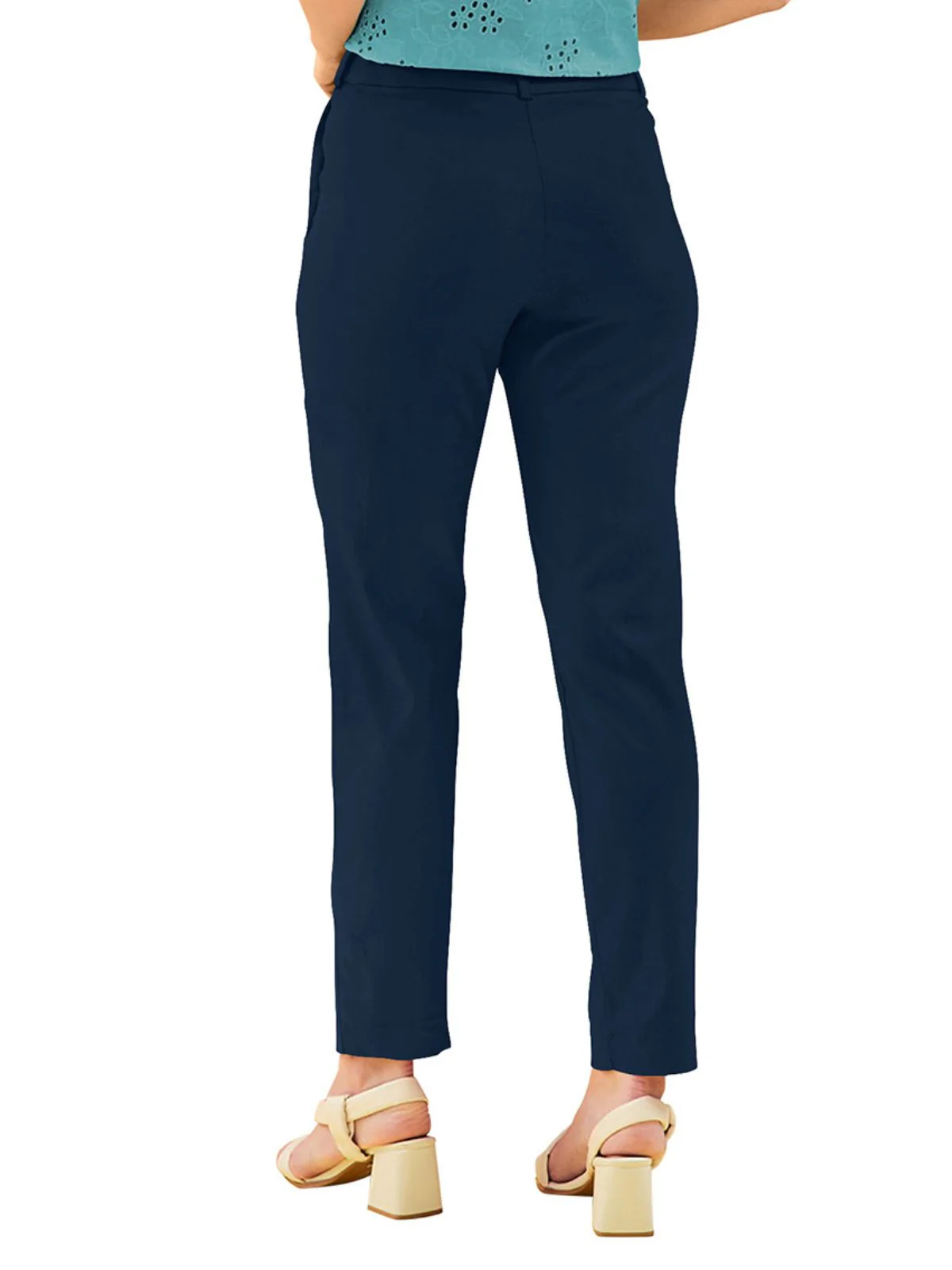 Odette Blue Polyester Trouser For Women - Image 4