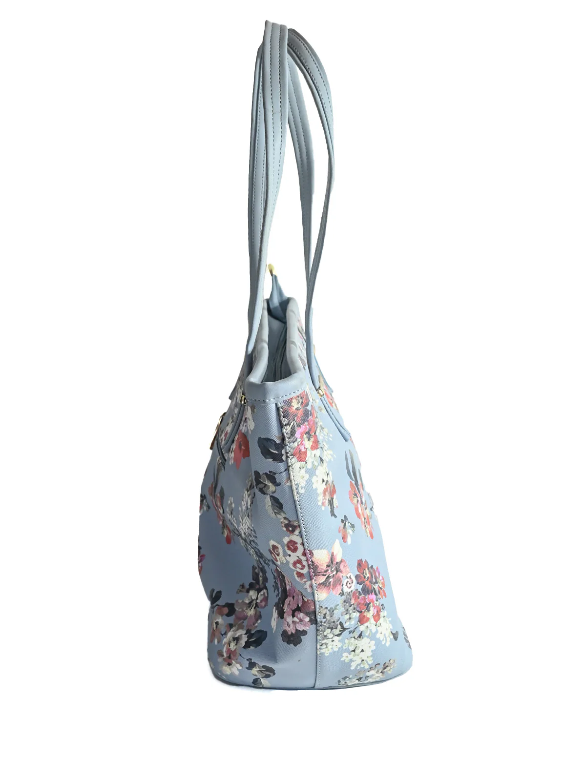Odette Blue PU Printed Tote Bag For Women - Image 5