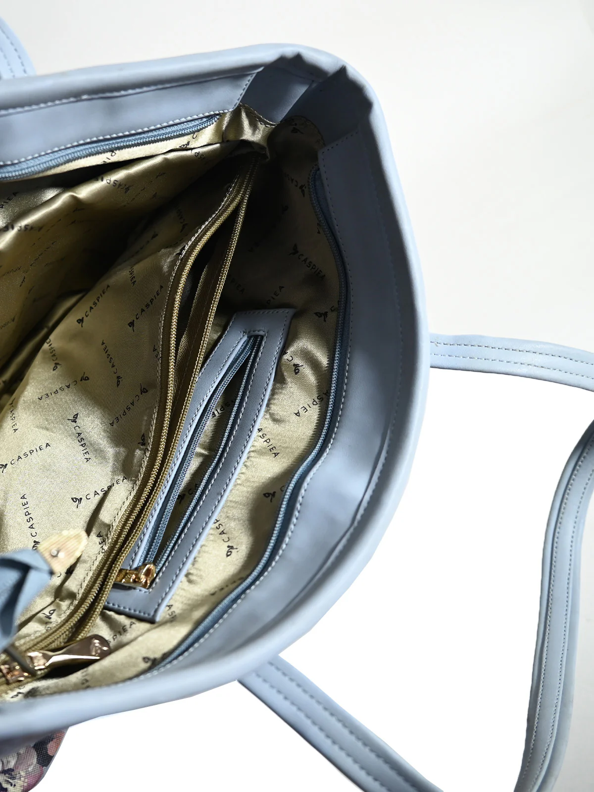 Odette Blue PU Printed Tote Bag For Women - Image 6