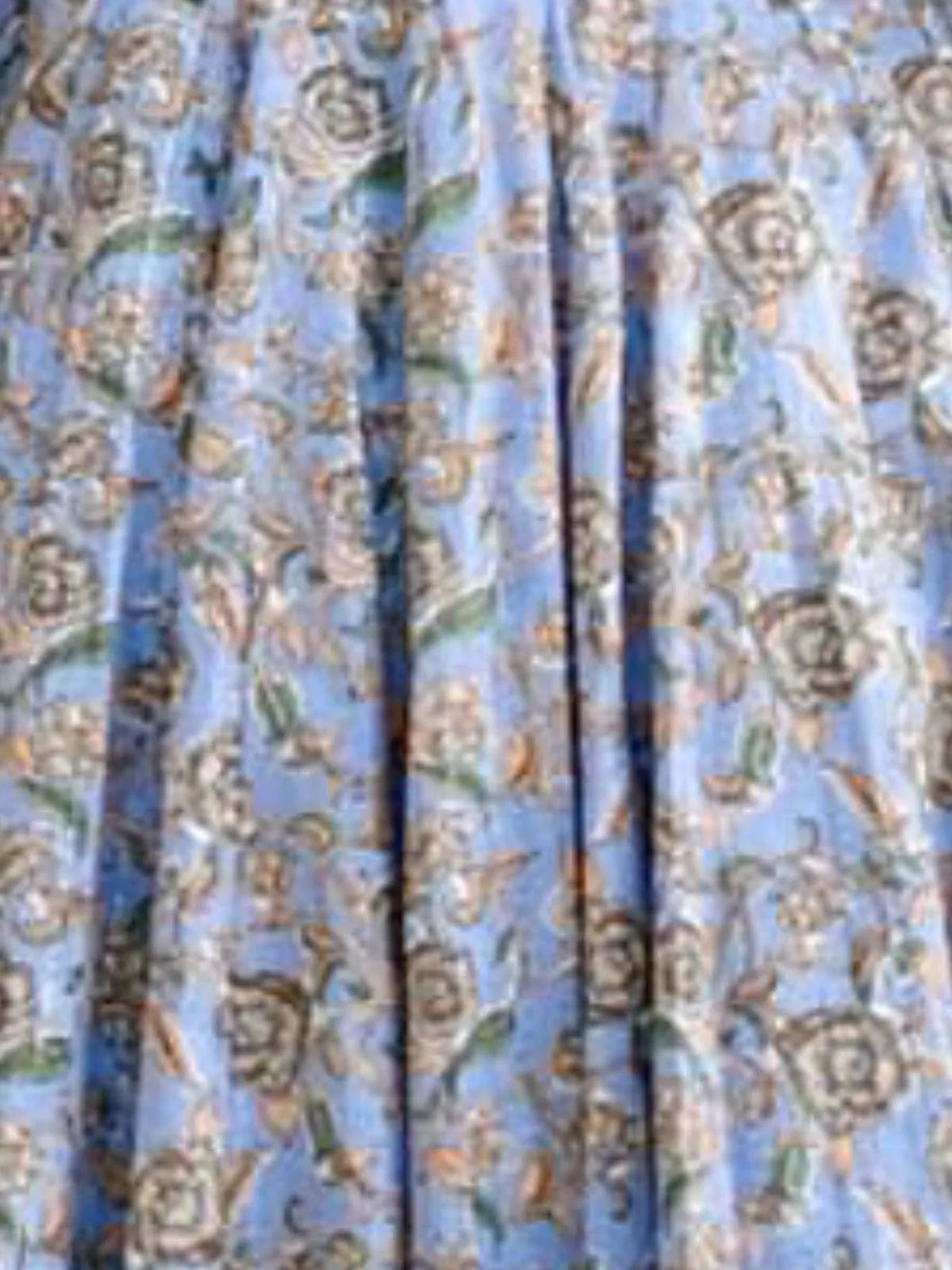 Odette Blue Printed Cotton Silk Stitched Gown For Women - Image 3