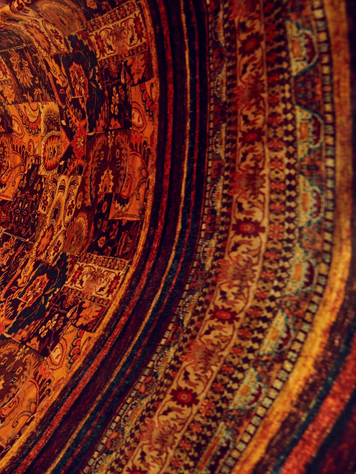 Odette Brown And Rust Satin Printed Saree With Unstitched Blouse For Women - Image 5