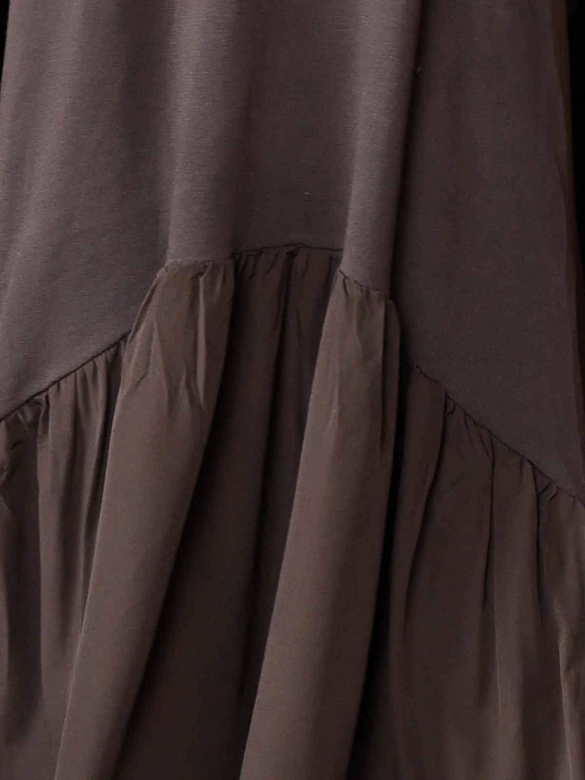 Odette Brown Cotton Jersey And Polyester Solid Dress for Women - Image 5
