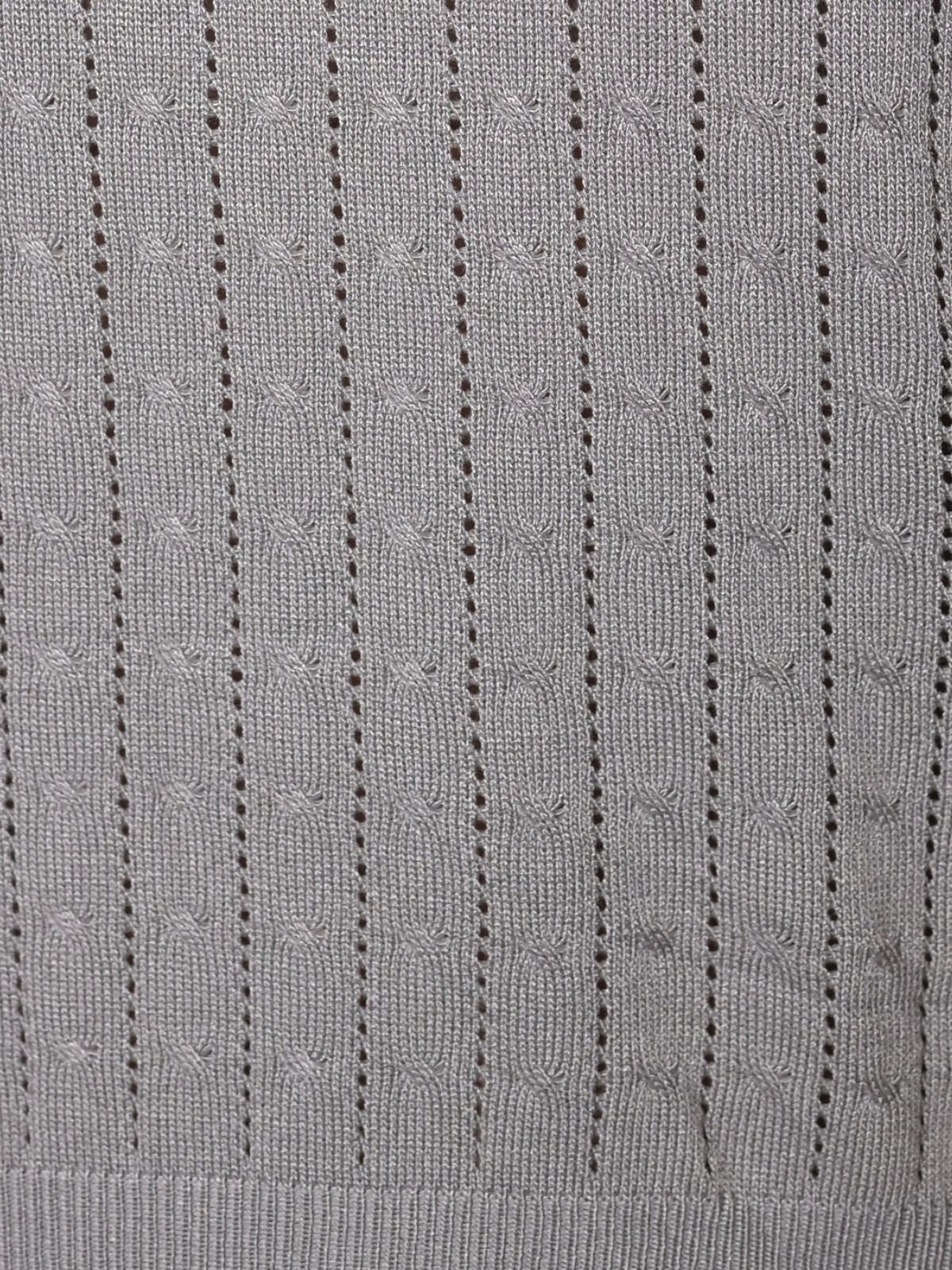 Odette Grey Designed Rib Embroidered Collared Top For Women - Image 6