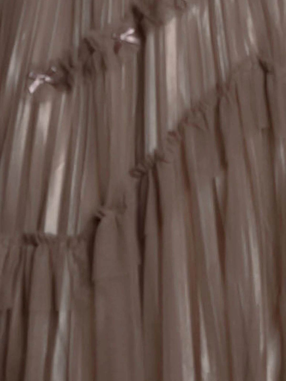 Odette Brown Net Solid Skirt For Women - Image 5