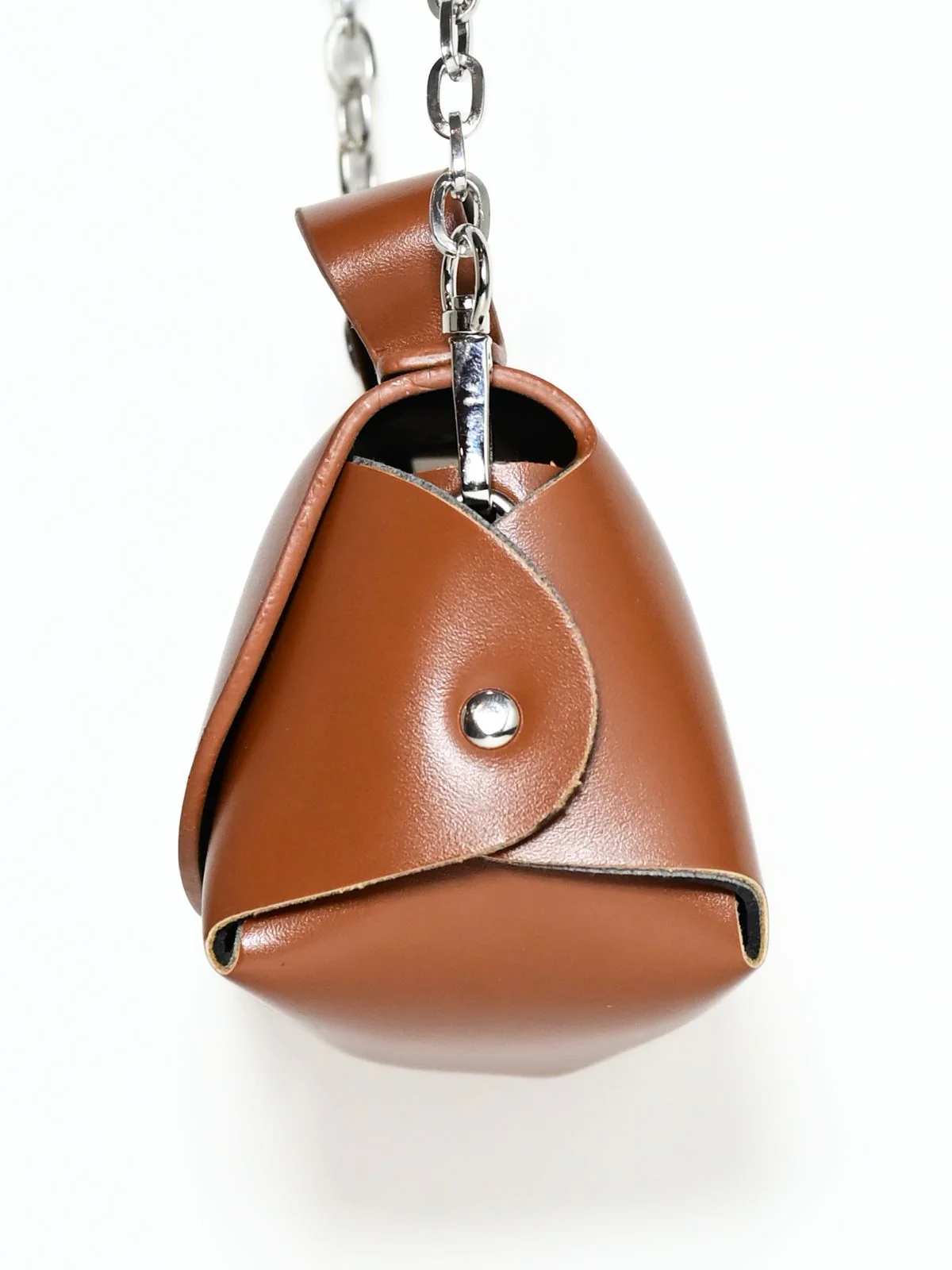 Odette Brown PU And Alloy Metallic Design Belt Bag For Women - Image 6