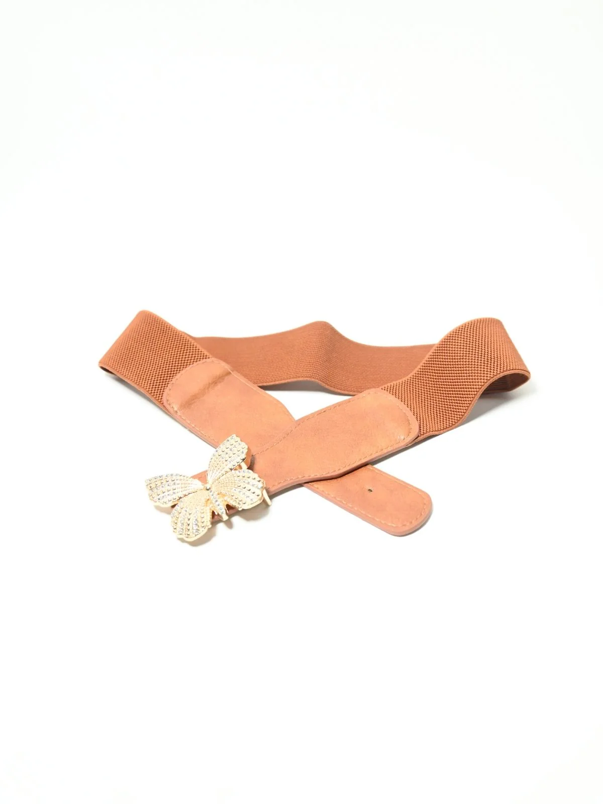 Odette Brown PU Embellished Belt For Women - Image 3