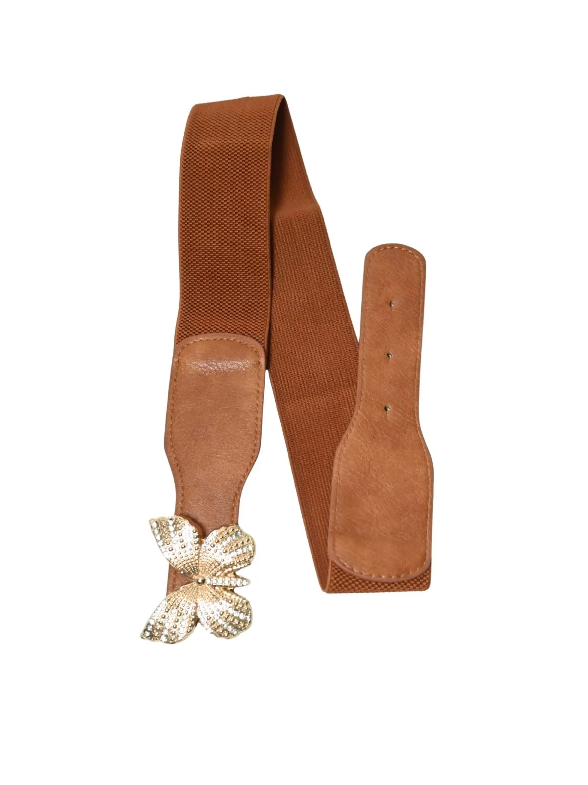 Odette Brown PU Embellished Belt For Women - Image 5