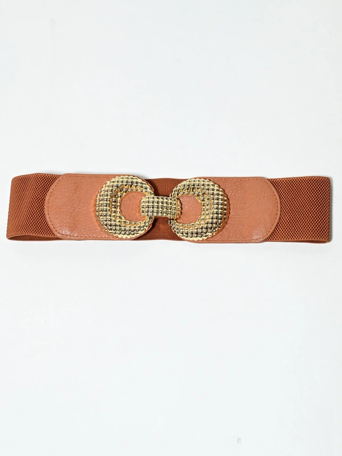 Odette Brown PU Metallic Belt For Women - Image 4
