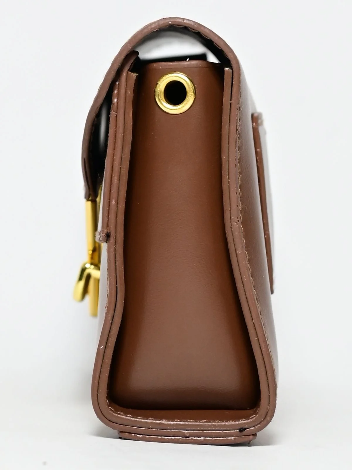 Odette Brown PU Metallic Design Belt Bag For Women - Image 4