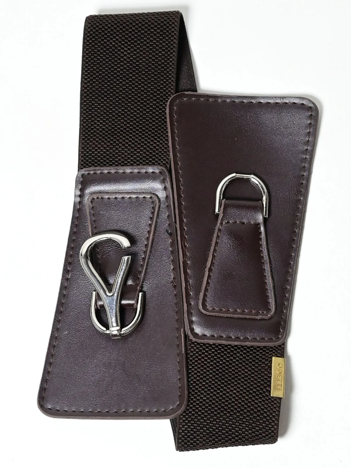 Odette Brown PU Self Design Belt For Women - Image 4