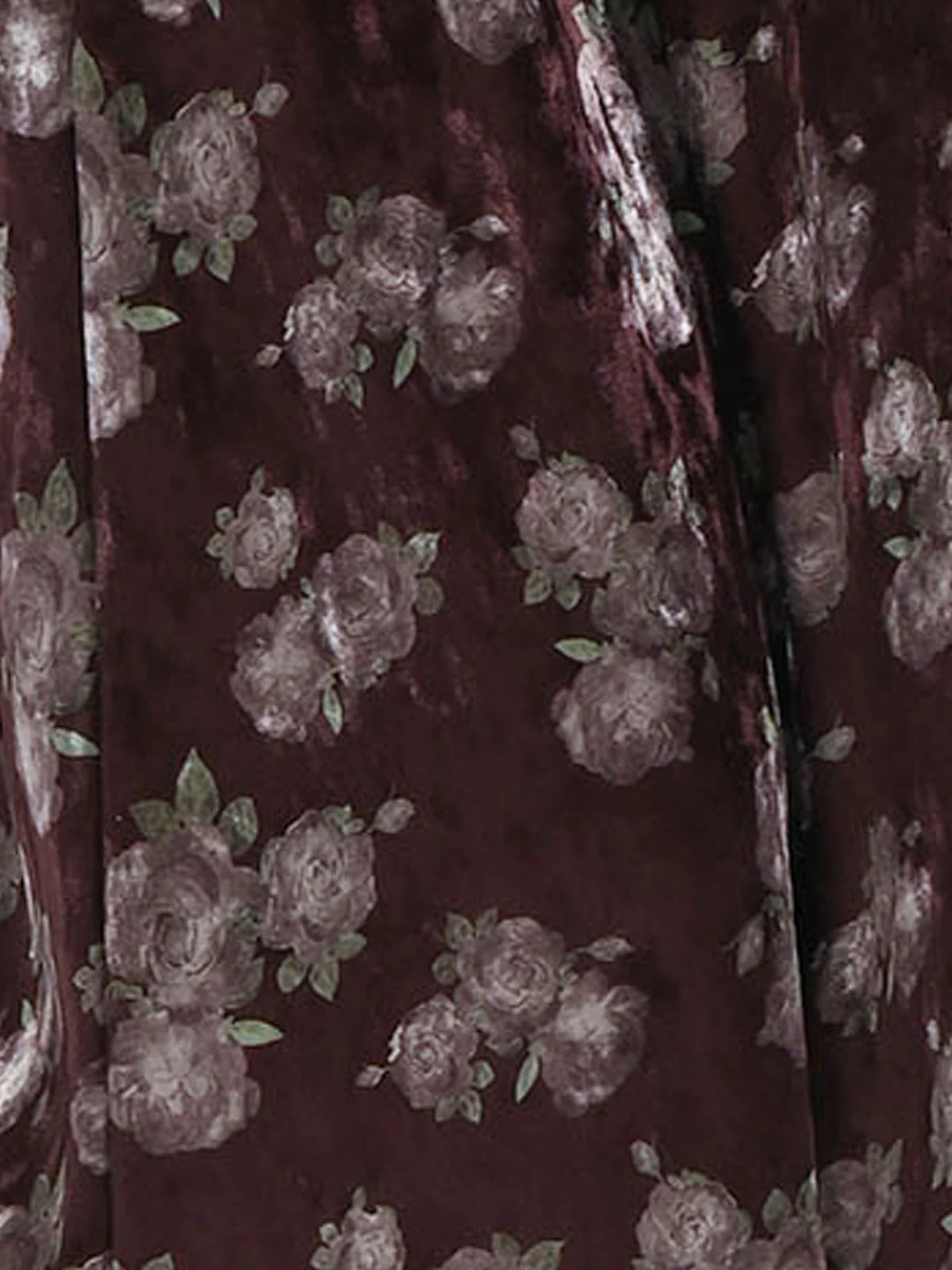 Odette Brown Satin Printed Skirt For Women - Image 6
