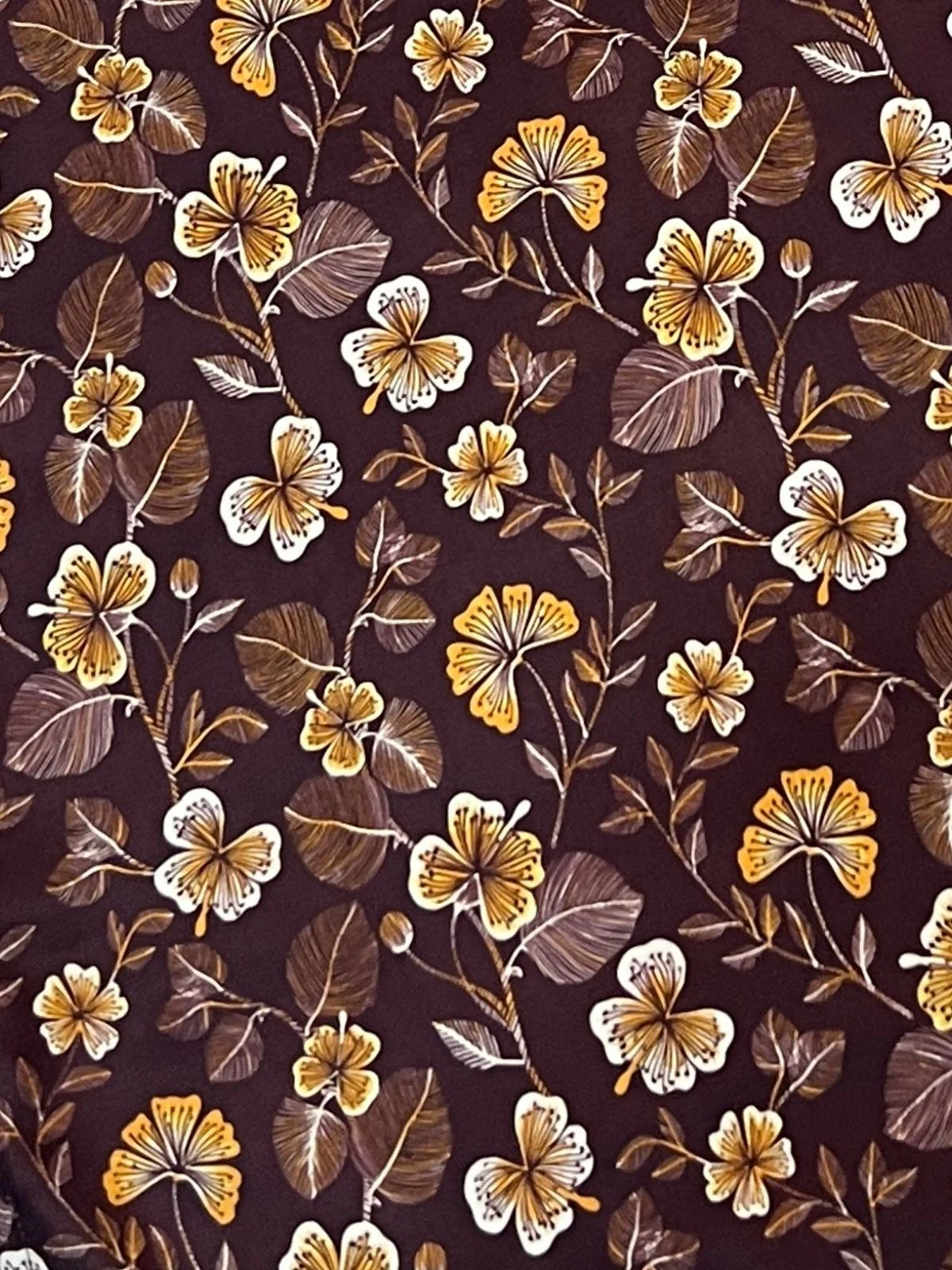 Odette Brown Silk Blend Floral Print Solid Kurti For Women - Image 5