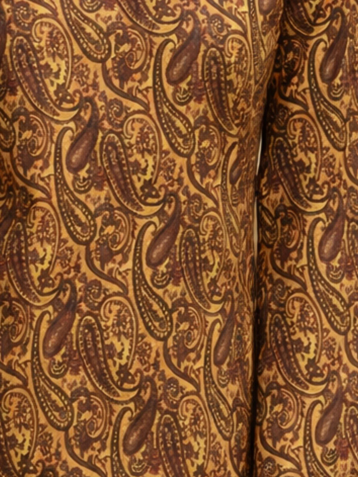 Odette Brown Silk Blend Printed Solid Kurti For Women - Image 5