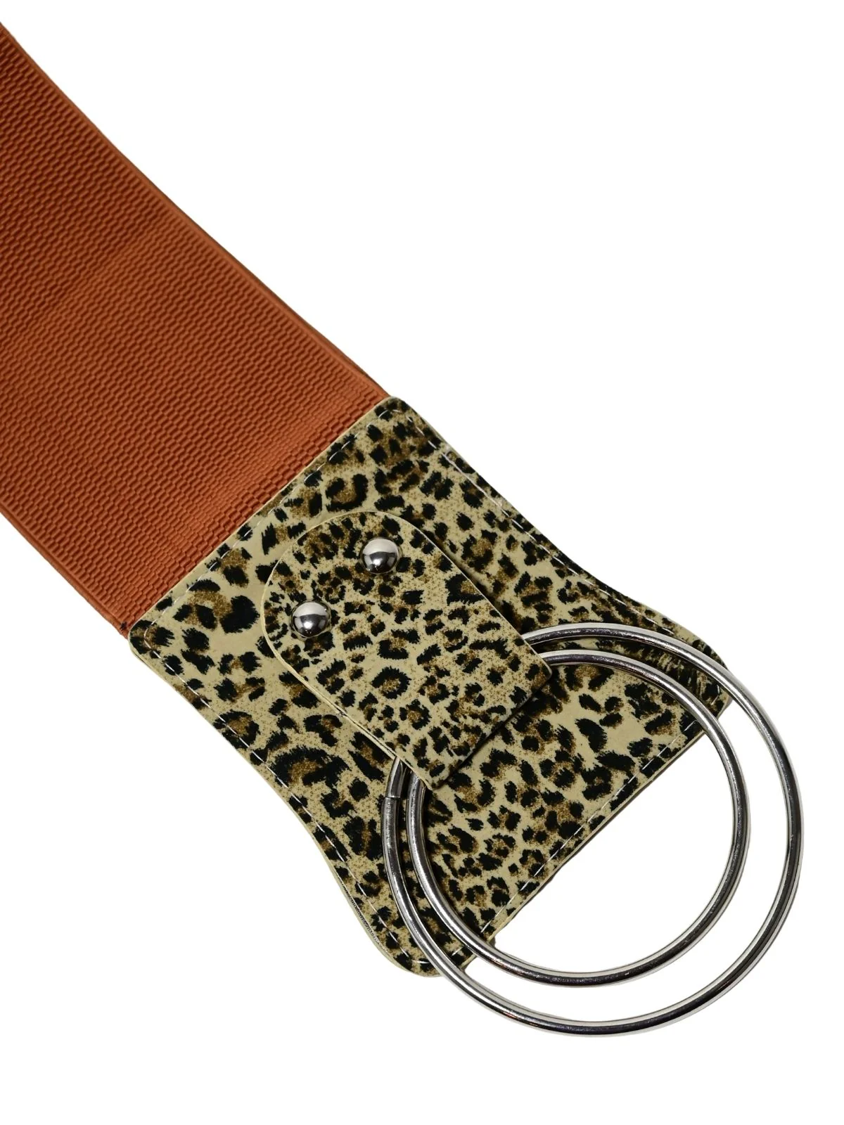 Odette Brown Suede Printed Belt For Women - Image 4