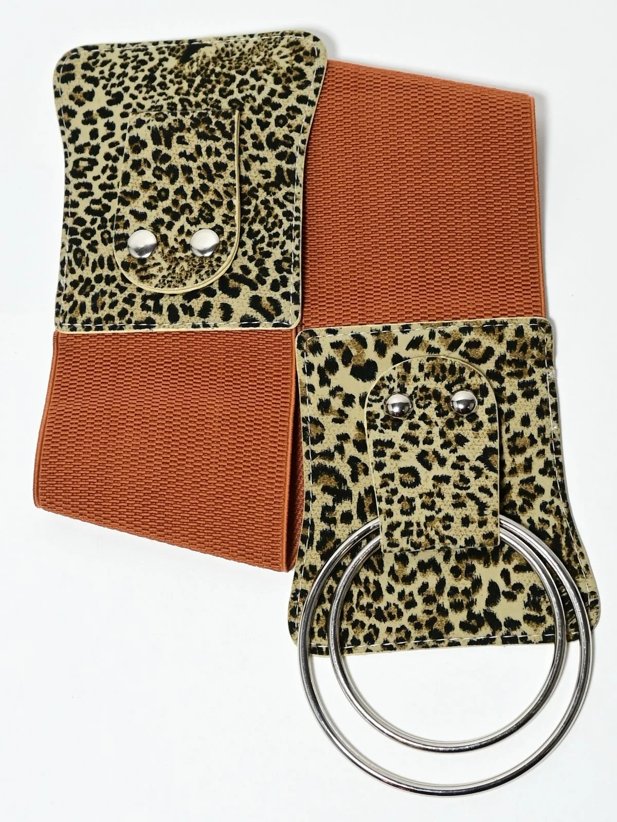 Odette Brown Suede Printed Belt For Women - Image 5