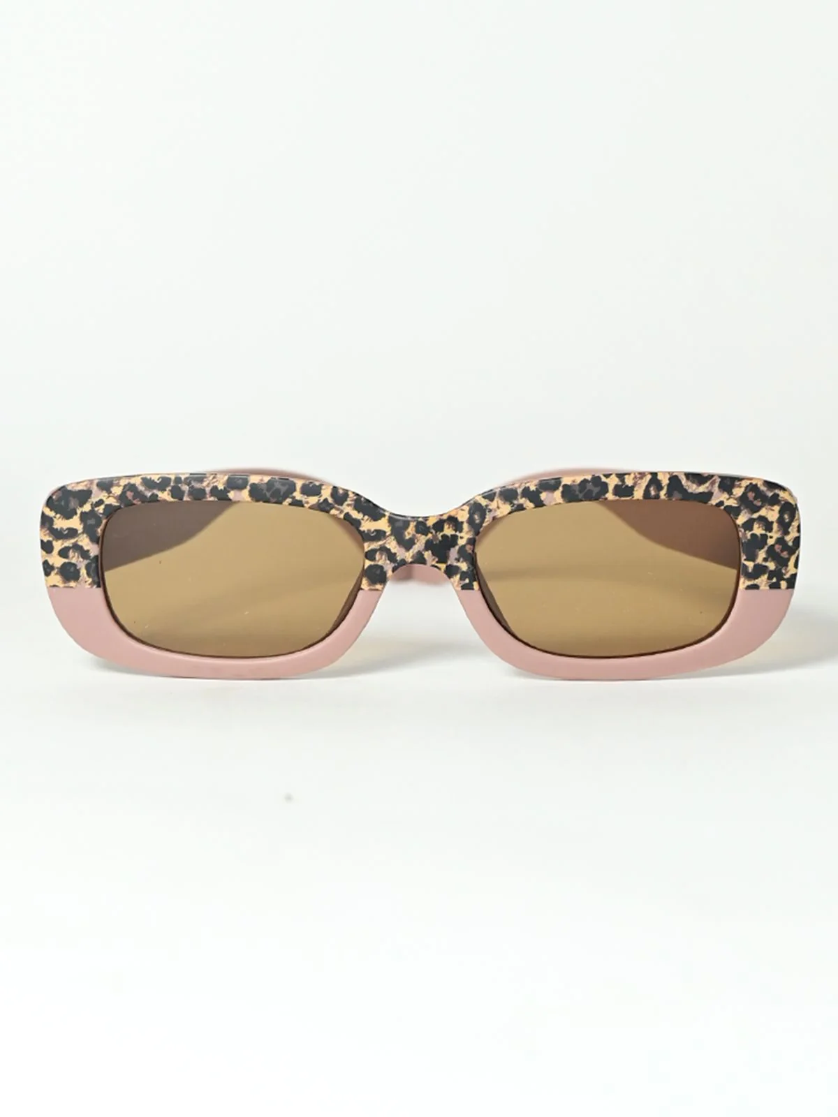 Odette Brown Tinted Acrylic Solid Sunglasses For Women - Image 3