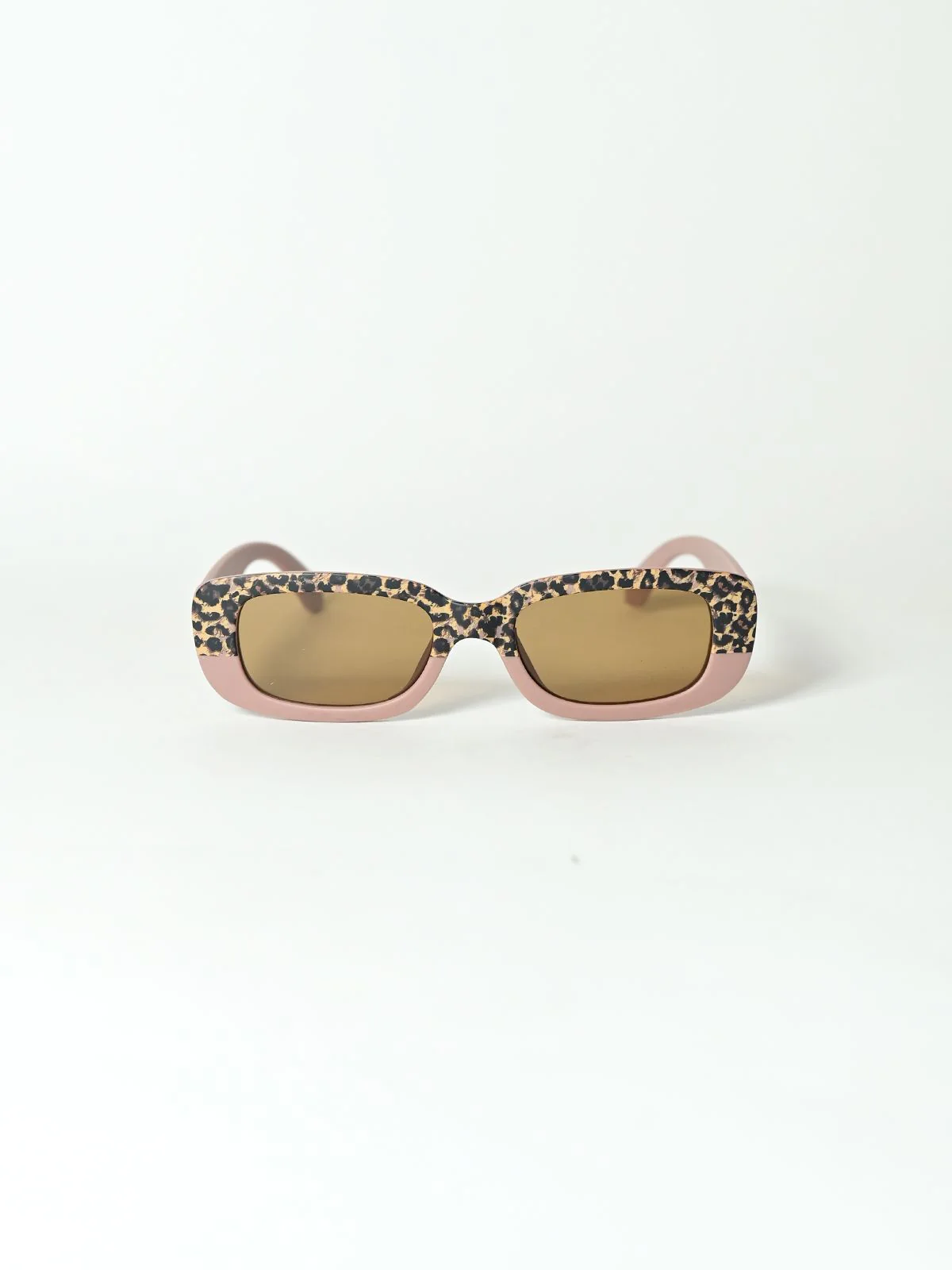 Odette Brown Tinted Acrylic Solid Sunglasses For Women - Image 5