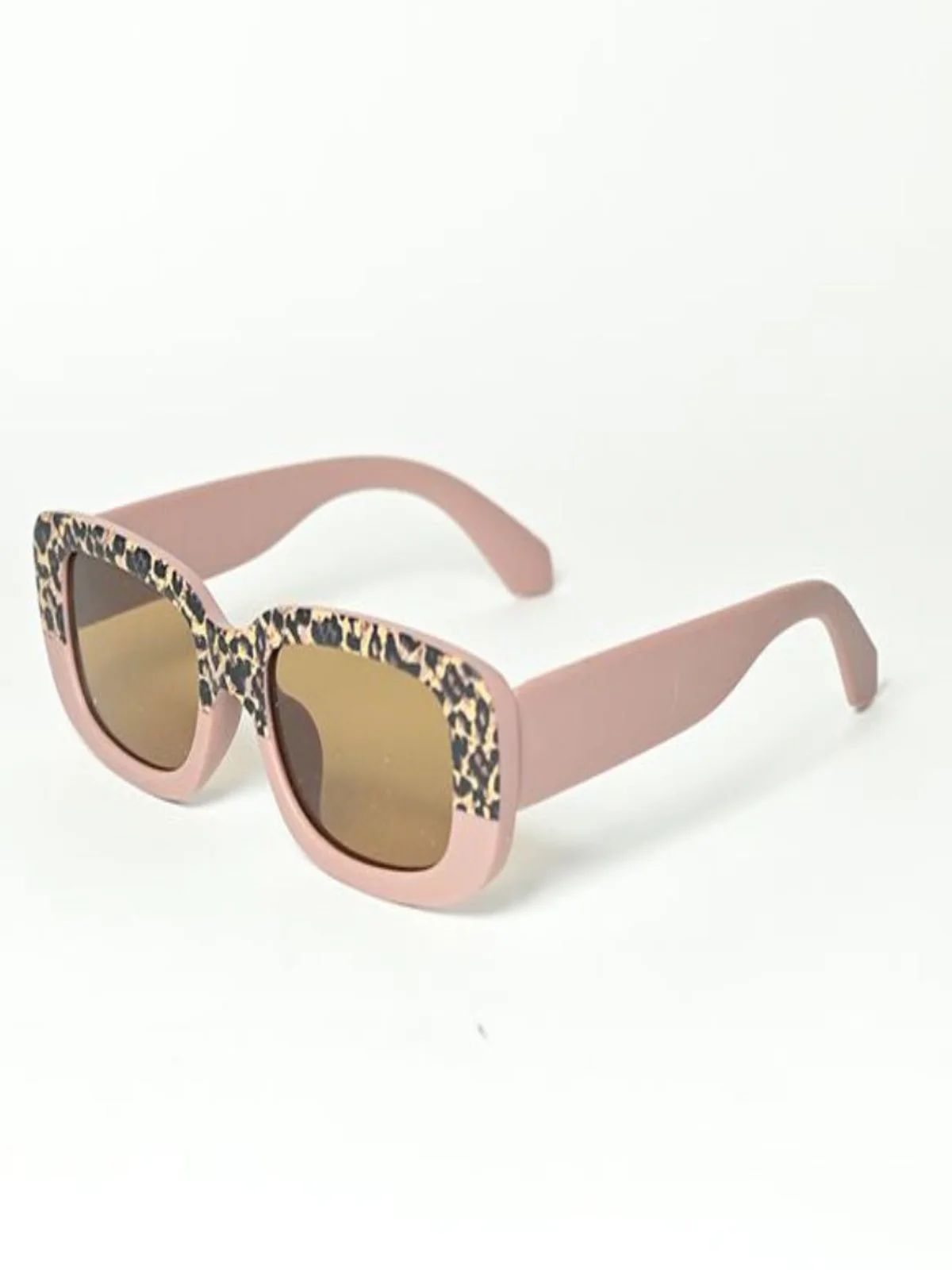 Odette Brown Tinted Acrylic Solid Sunglasses For Women - Image 8