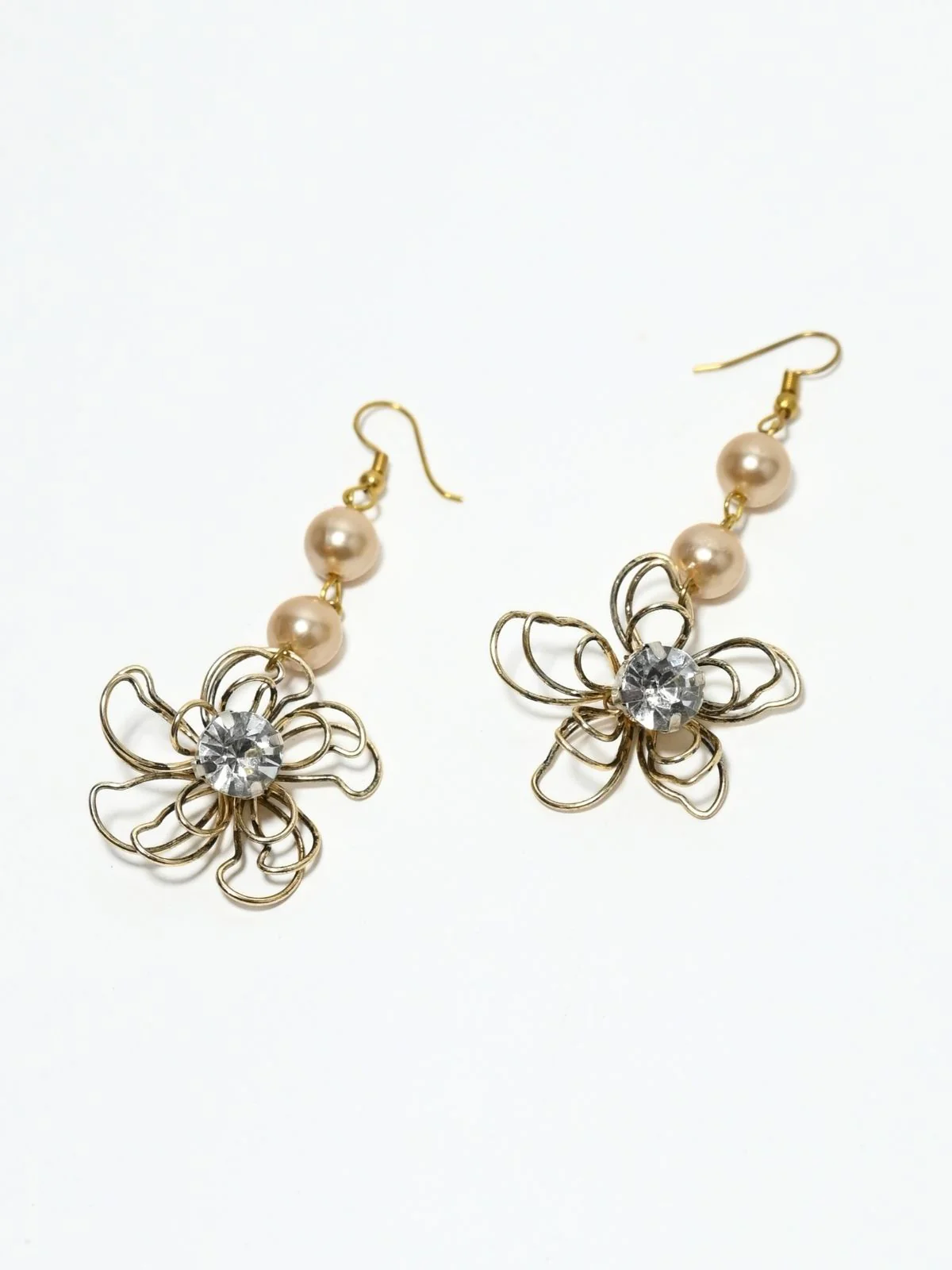 Odette Cream Alloy Stone With Pearl Jewellery Set For Women - Image 6