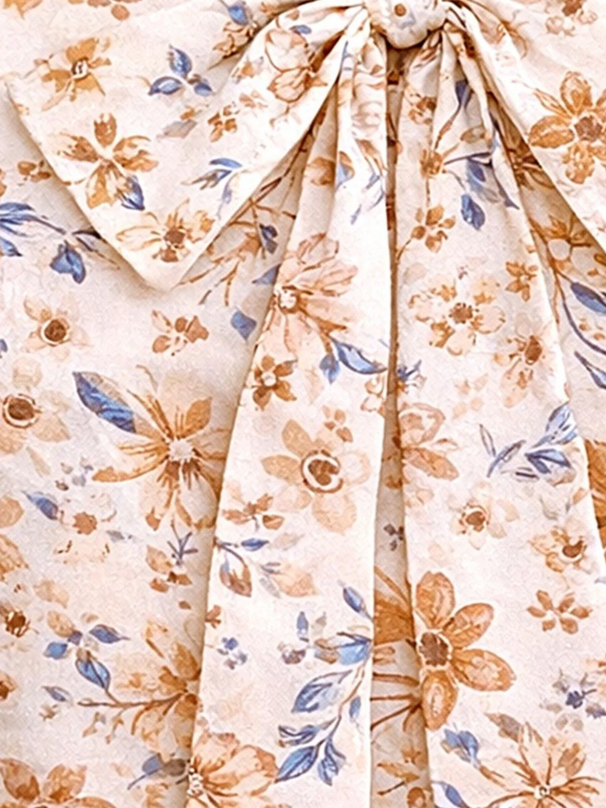 Odette Cream Georgette Printed Top For Women - Image 5