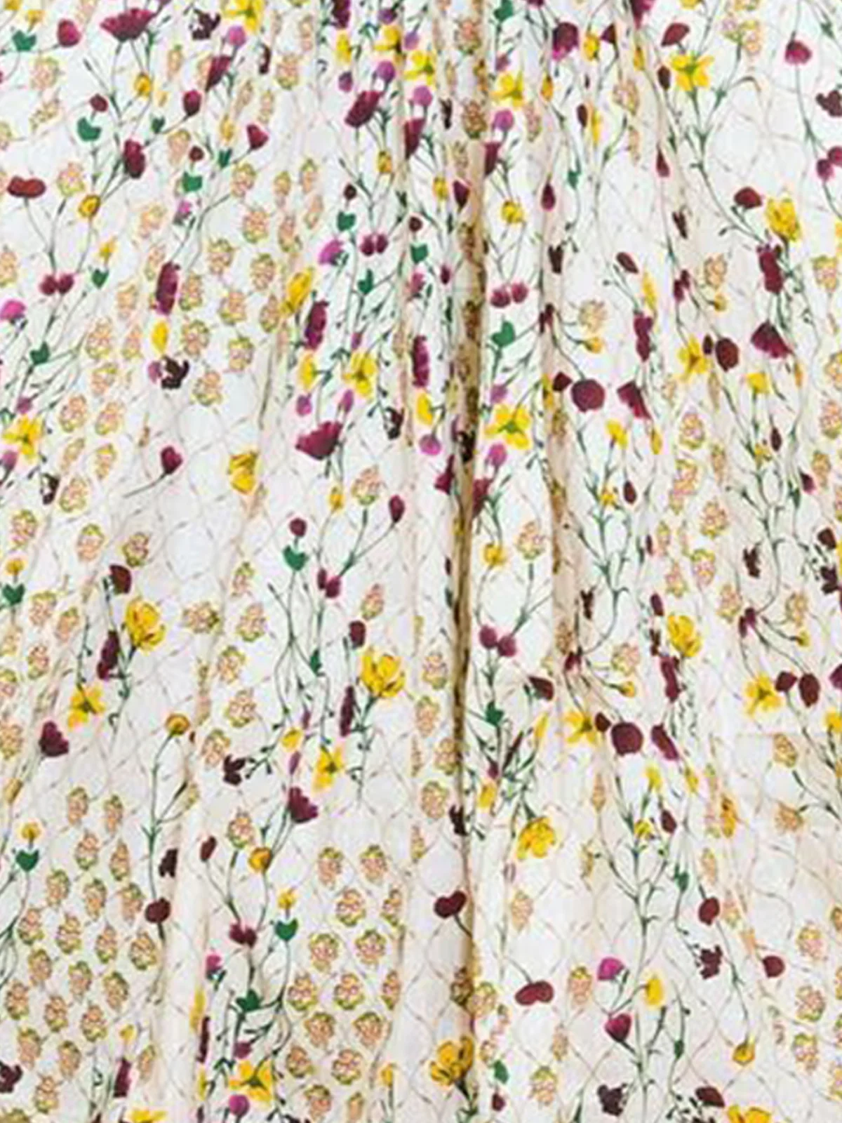 Odette Cream Muslin Printed Stitched Gown for Women - Image 4