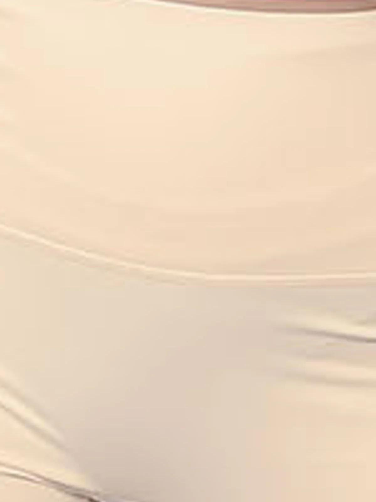 Odette Cream Polyester Lycra Solid Shorts For Women - Image 6