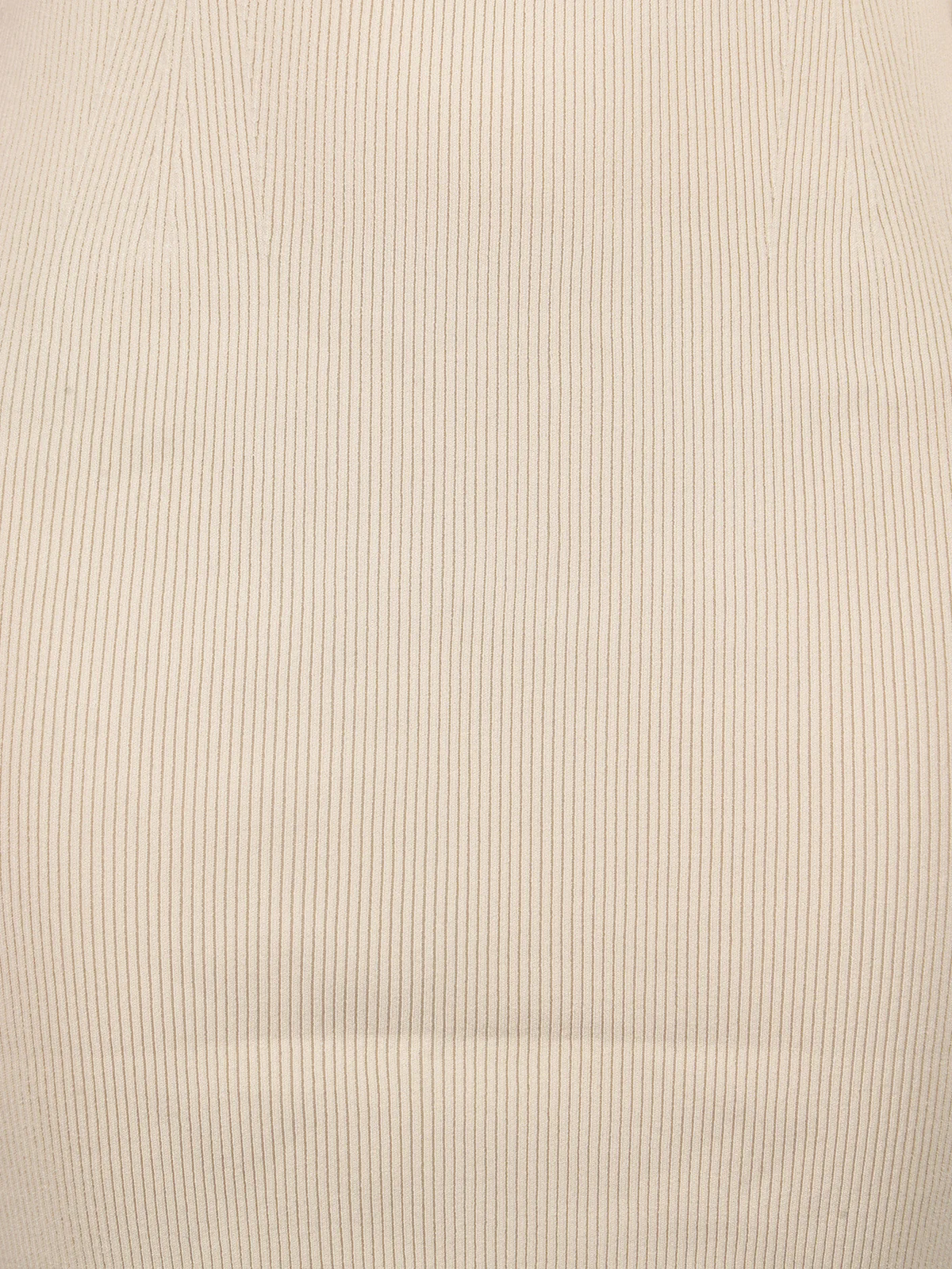 Odette Cream Textured One Shoulder Stitched Dress for Women - Image 5