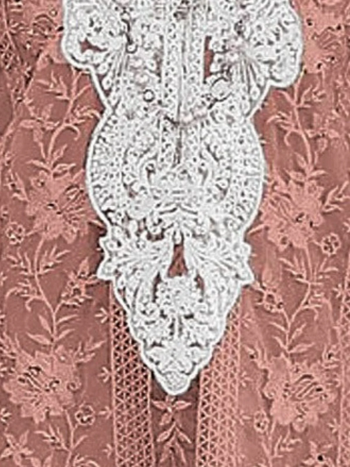Odette Dark Beige Silk Blend Embellished Semi Stitched Kurta Set For Women - Image 3