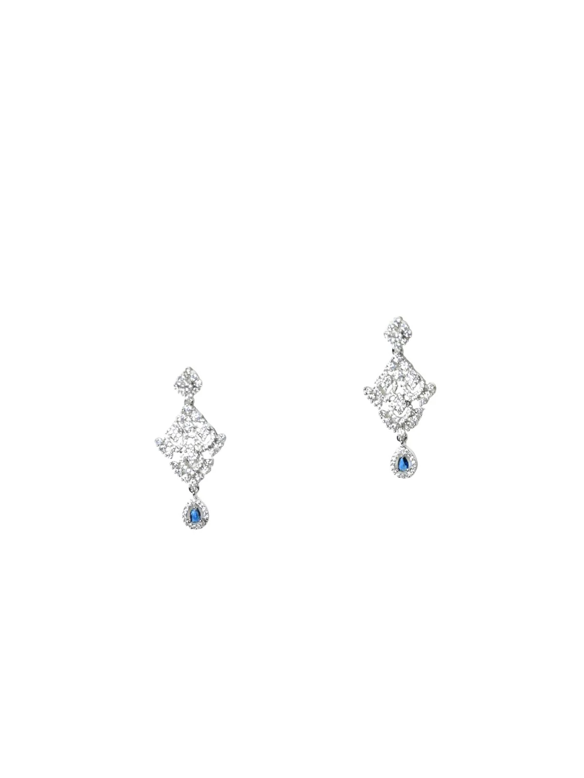 Odette Dark Blue Alloy Embellished Jewellery Set For Women - Image 5