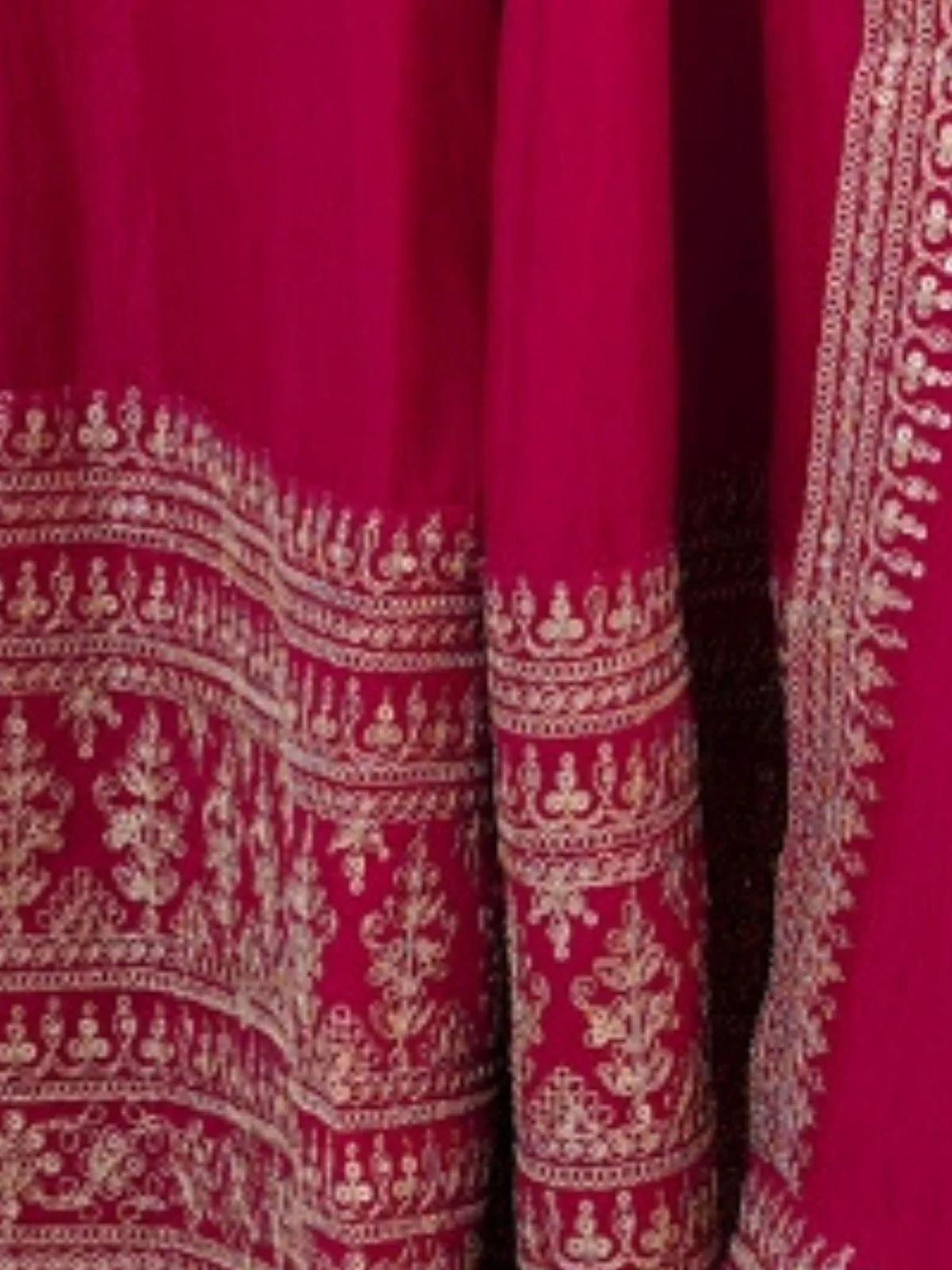 Odette Dark Pink Silk Solid Kurta Set For Women - Image 5