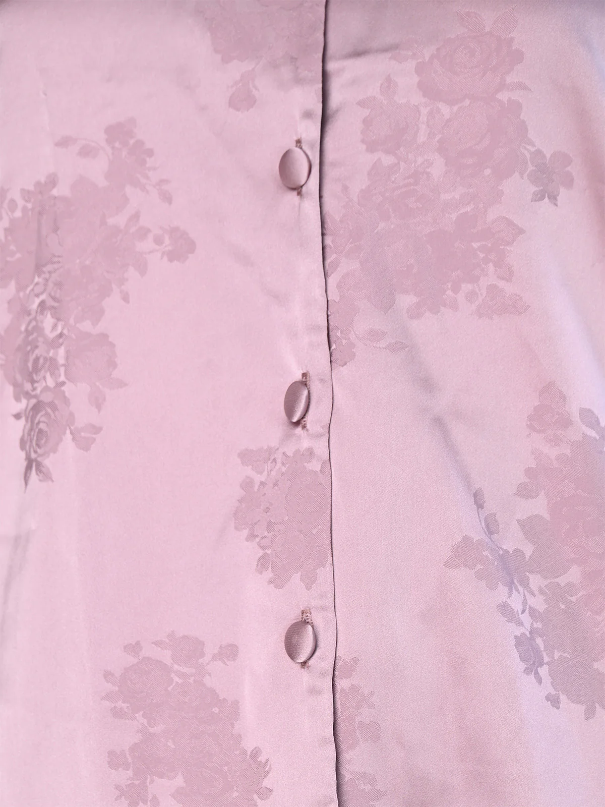 Odette Dusty Mauve Satin Lace work Night Dress For Women - Image 4