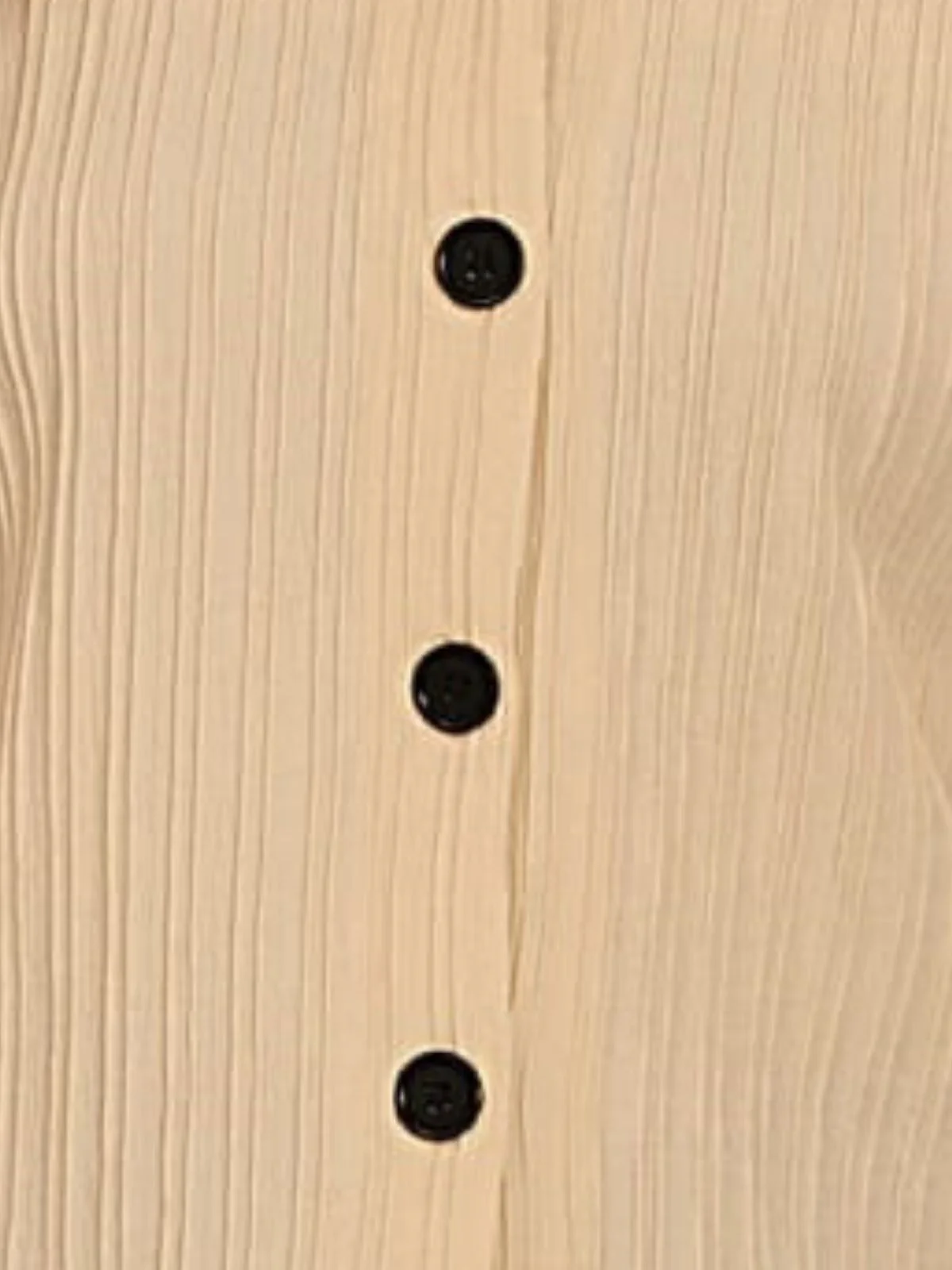 Odette Beige Sugarcane Solid Shirt For Women - Image 4