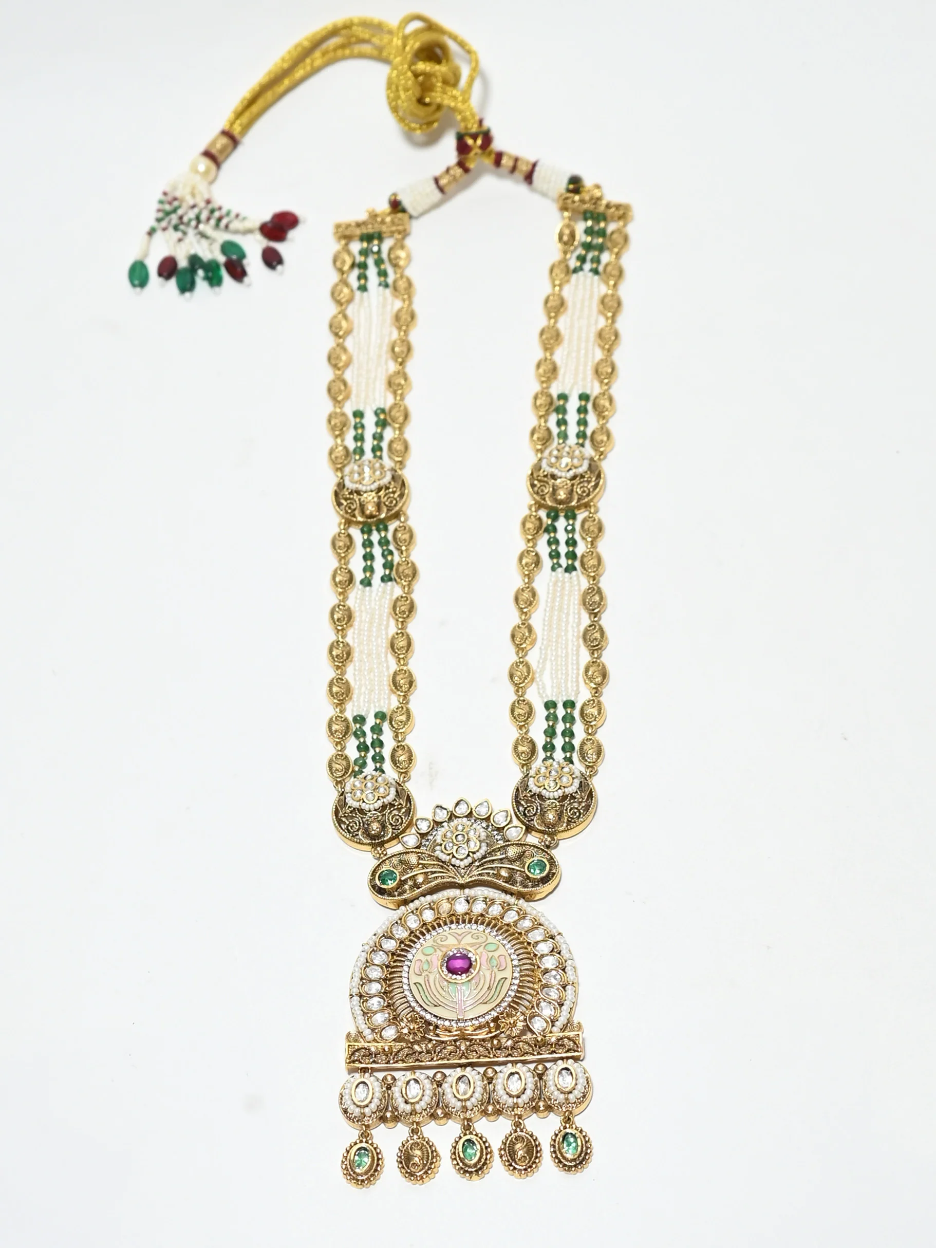 Odette Gold Alloy Stone And Cutdana Jewellery Set For Women - Image 3