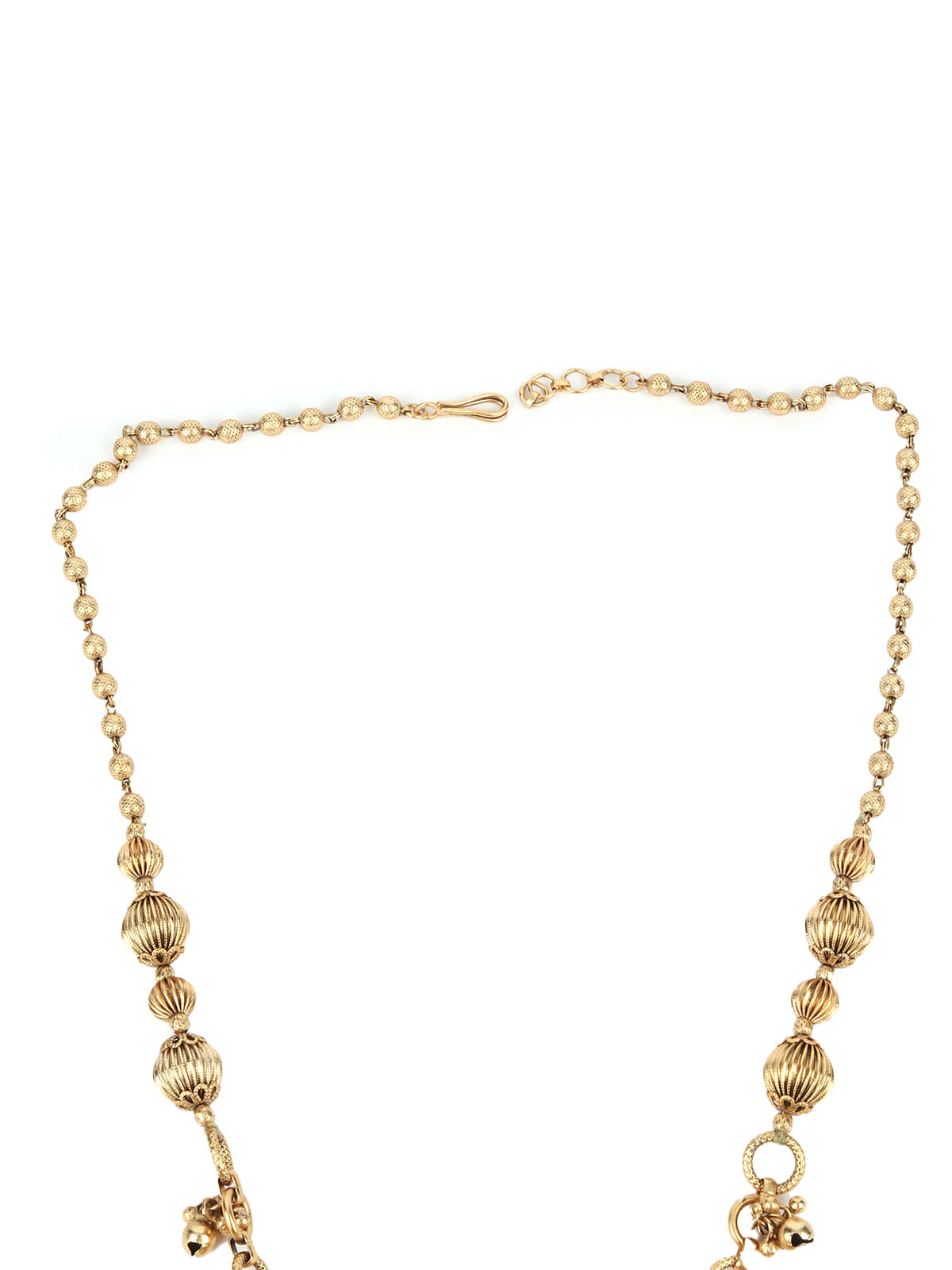 Odette Gold And Pink Mixed Metal Embellished Neck Piece Set For Women - Image 5