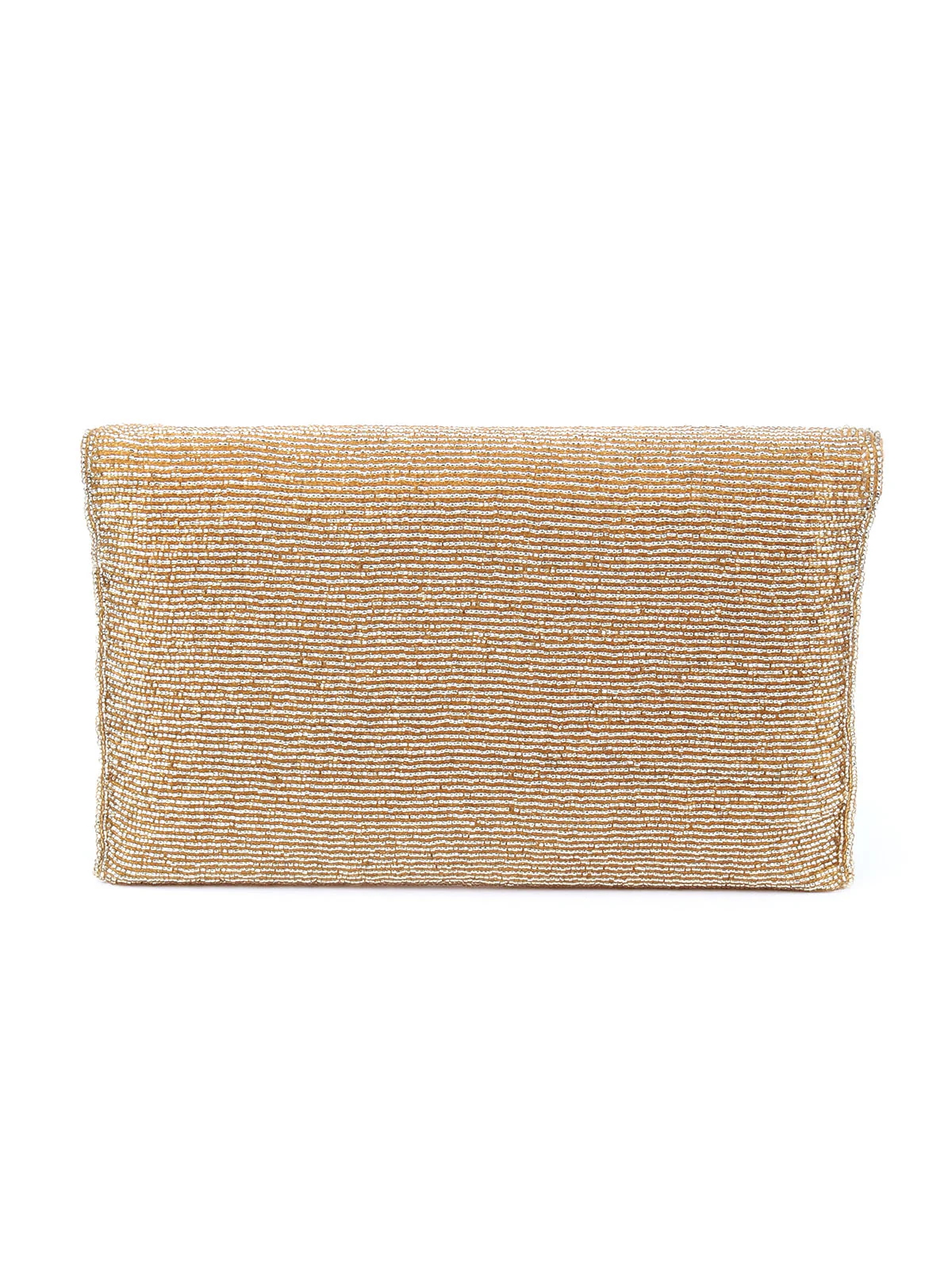 Odette Gold Beads Embellished Clutch Bag For Women - Image 6