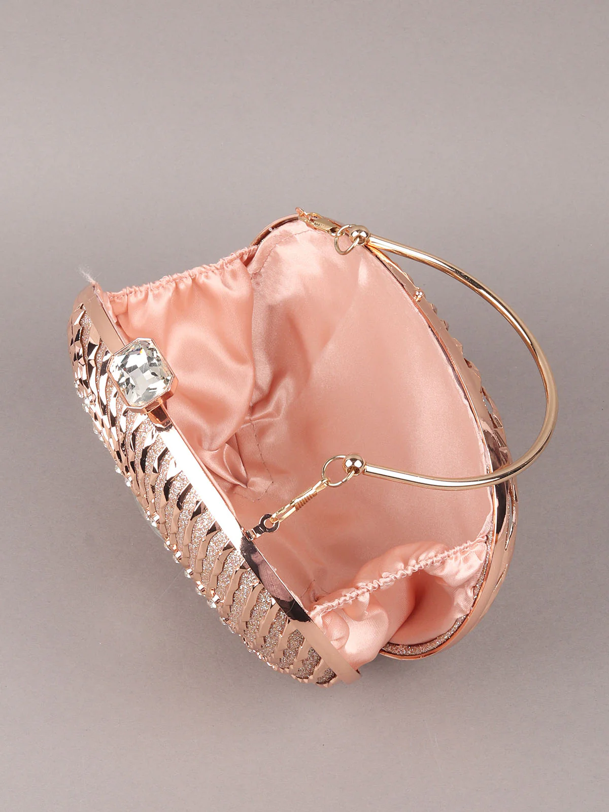 Odette Gold Embellished Clutch For Women - Image 6
