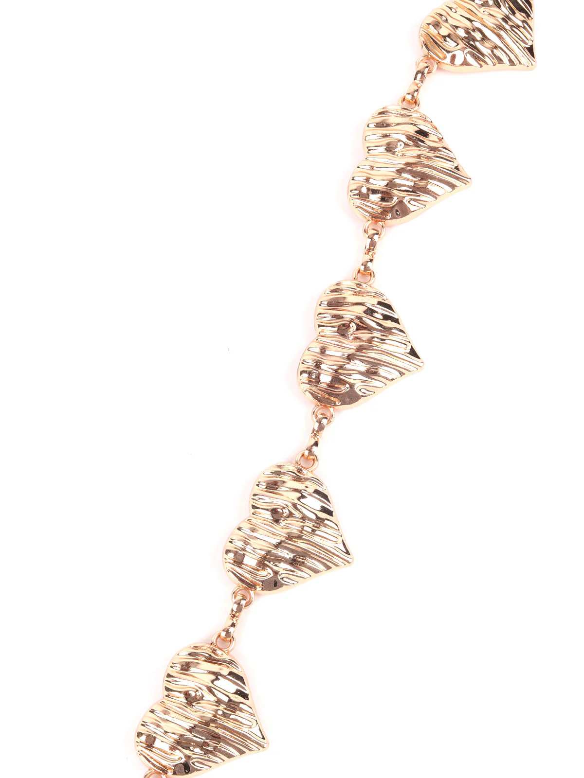 Odette Gold Metal Heart Waist Belt for Women - Image 4