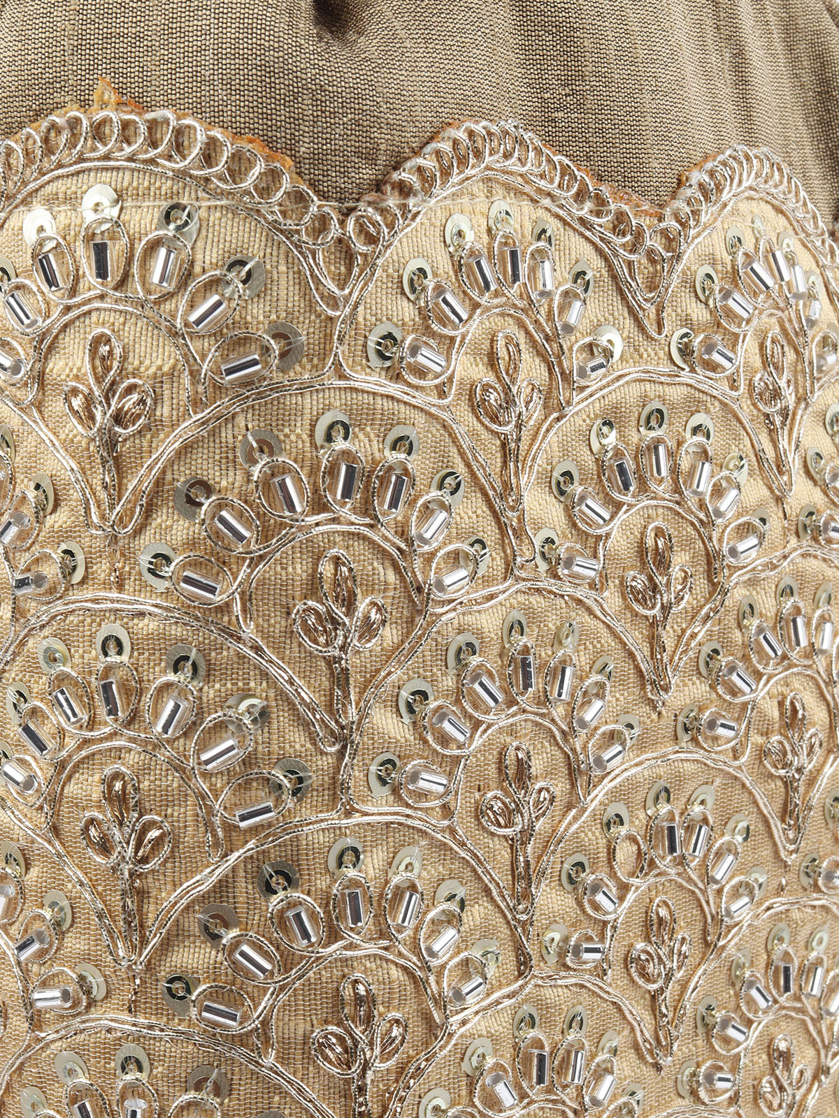Odette Gold Polyester Potli For Women - Image 6